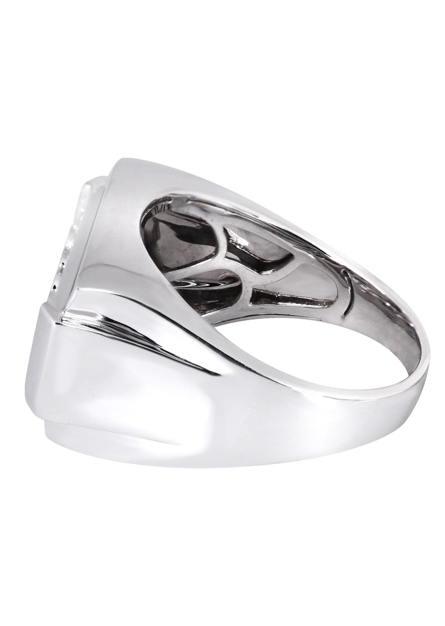 14K White Gold Ladies Diamond Cocktail Ring - 1.06 Carat Round Cut Solitaire Engagement Ring - 11.14 Grams (Size 6-9) - Perfect for Weddings, Anniversaries & Special Occasions