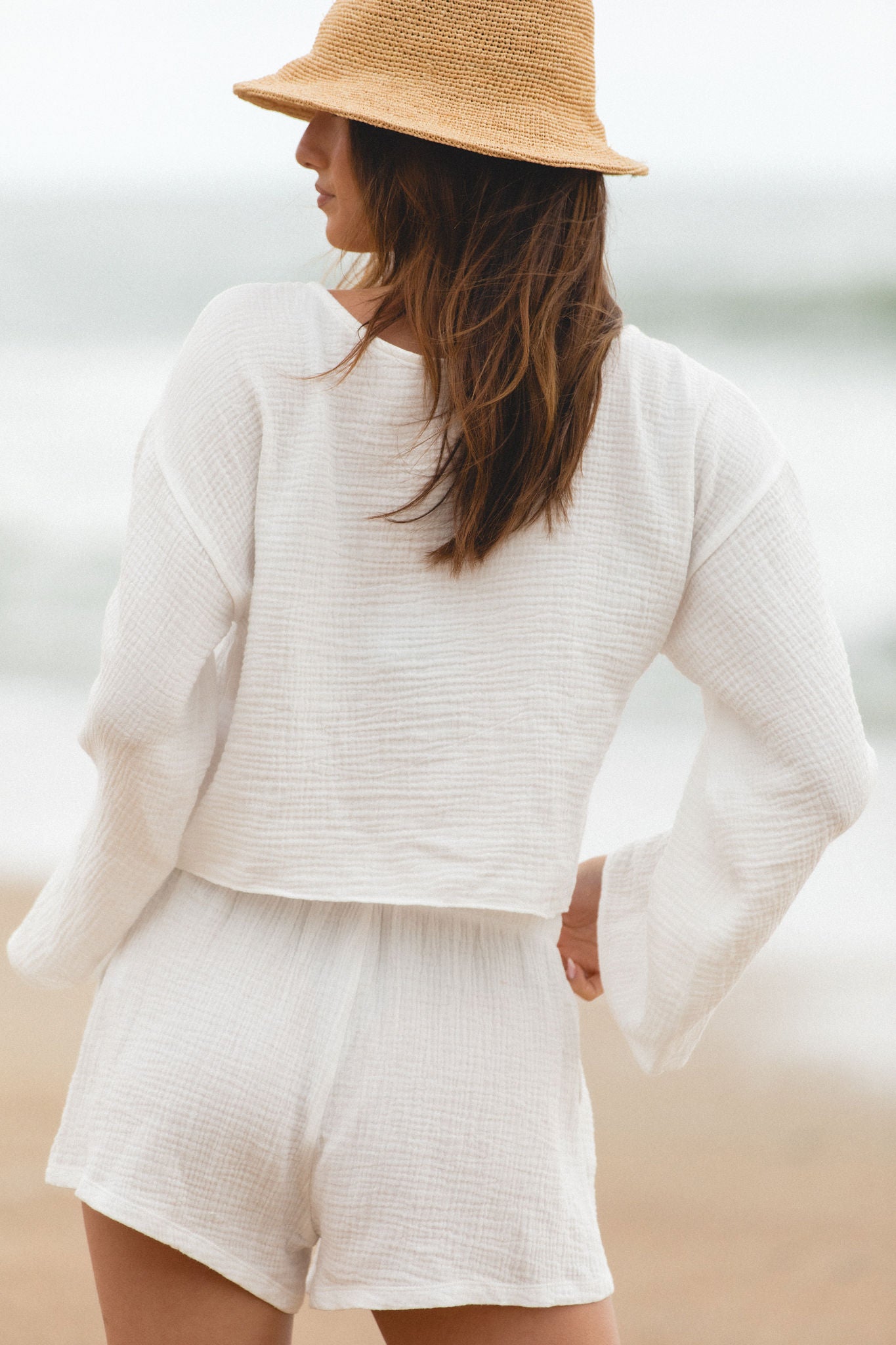 Breathable Cotton Gauze Top for Women - Soft & Lightweight Summer Blouse - Perfect for Beach, Vacation & Casual Outings