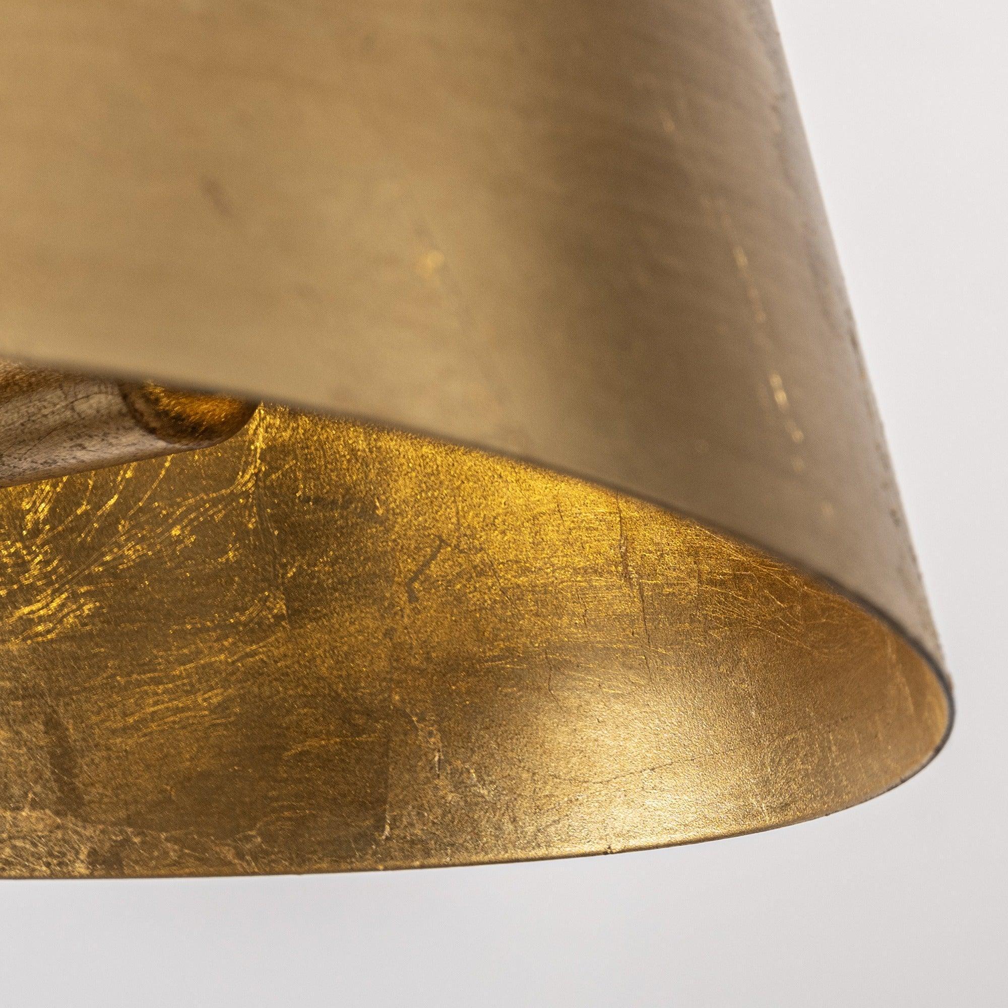 3-Light Golden Semi Flush Mount Ceiling Light Fixture - Modern & Elegant Lighting for Bedroom, Hallway, or Dining Room