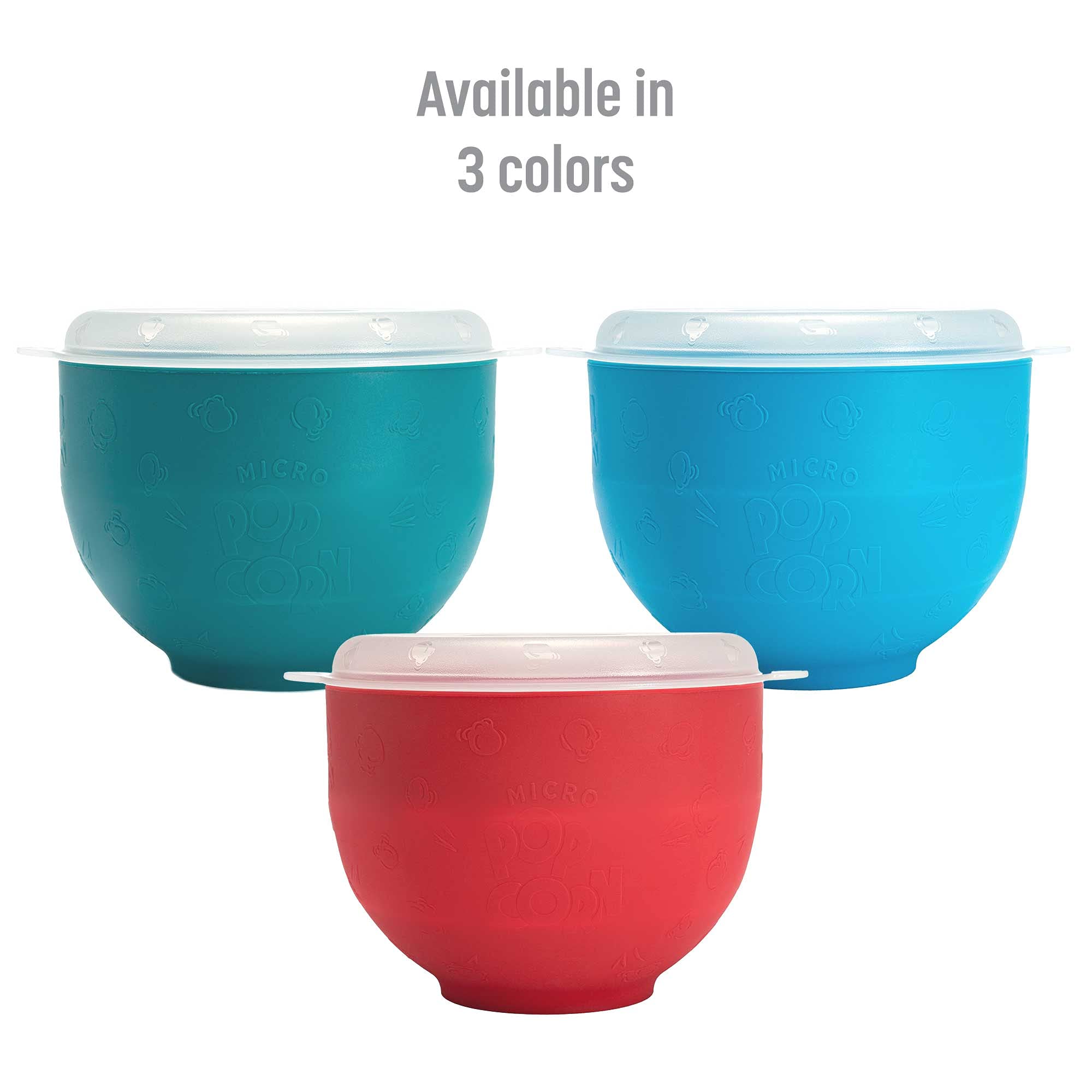 Goodful Collapsible Silicone Popcorn Popper - BPA-Free Microwave Popcorn Maker Bowl (Blue) - Perfect for Movie Nights, Snack Time & Healthy Air-Popped Popcorn at Home