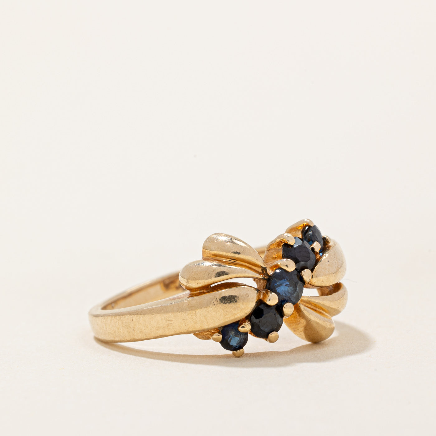 Sapphire Waterfall Ring - 0.25 Carat Total Weight (0.25ctw) - Size 6.5 - Elegant Blue Gemstone Jewelry for Women - Perfect for Weddings, Anniversaries & Special Occasions