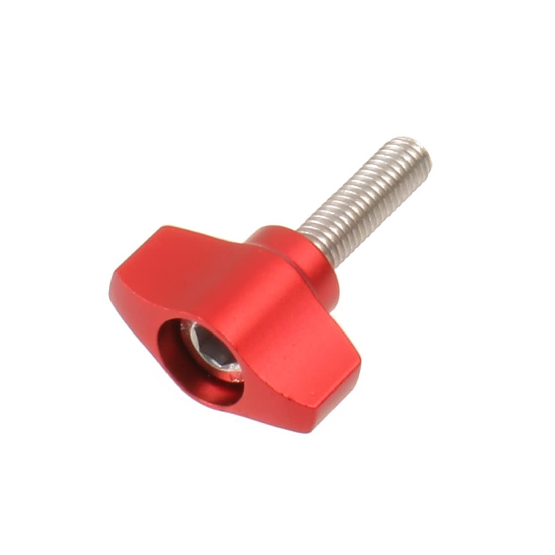 BGNing 304 Stainless Steel M5x18mm T-Hand Knob Screw Bolt with Manual Tighten Handle Nut - Compatible with Action Cameras, Diving Gear, and DIY Projects (32mm Screws, Red) - Perfect for Secure Mounting and Quick Adjustments
