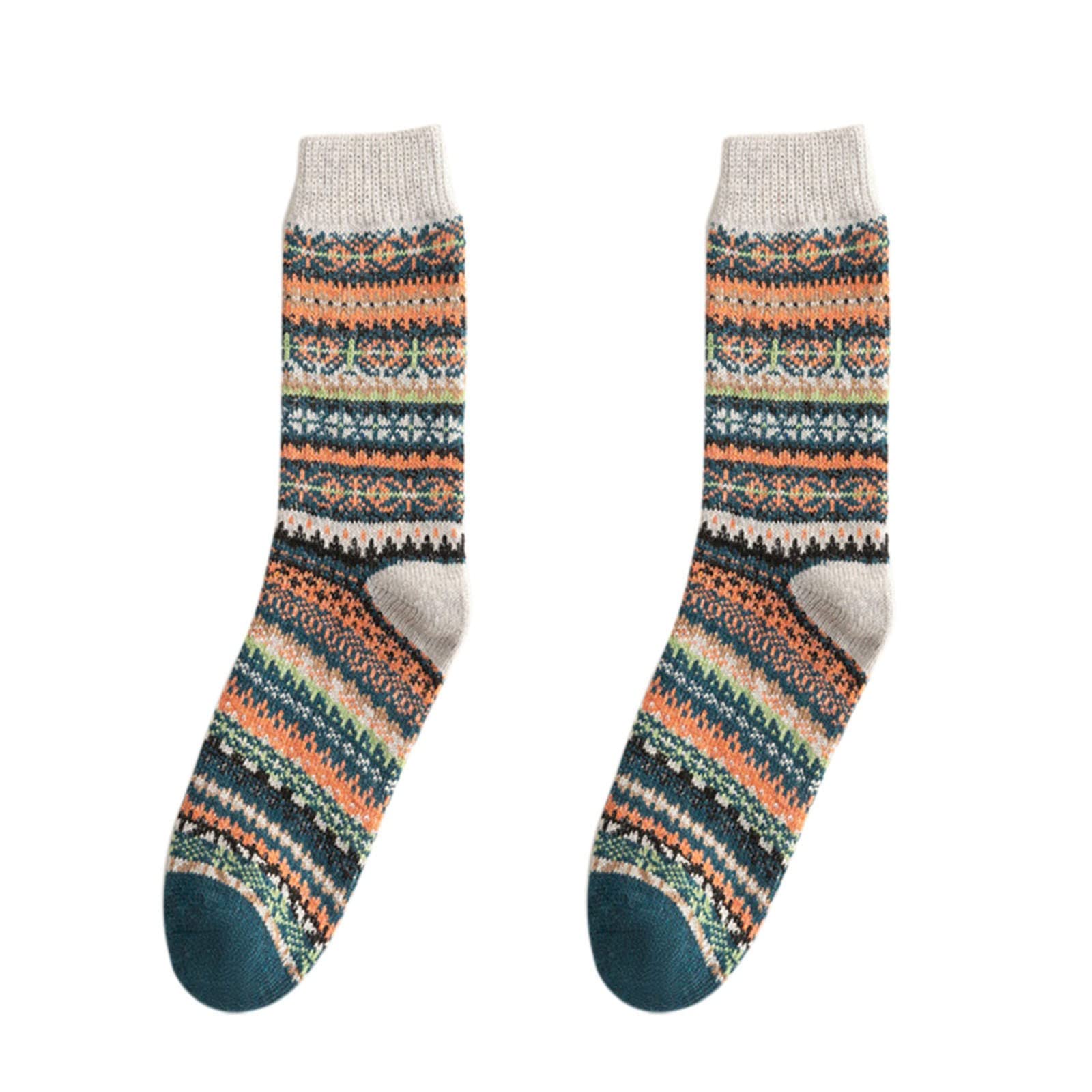 Men's Warm Winter Thickened Socks - Fashionable Thermal Crew Socks for Outdoor Activities, Office Wear & Indoor Comfort | Cozy Cold Weather Socks for Work, Travel & Home Use