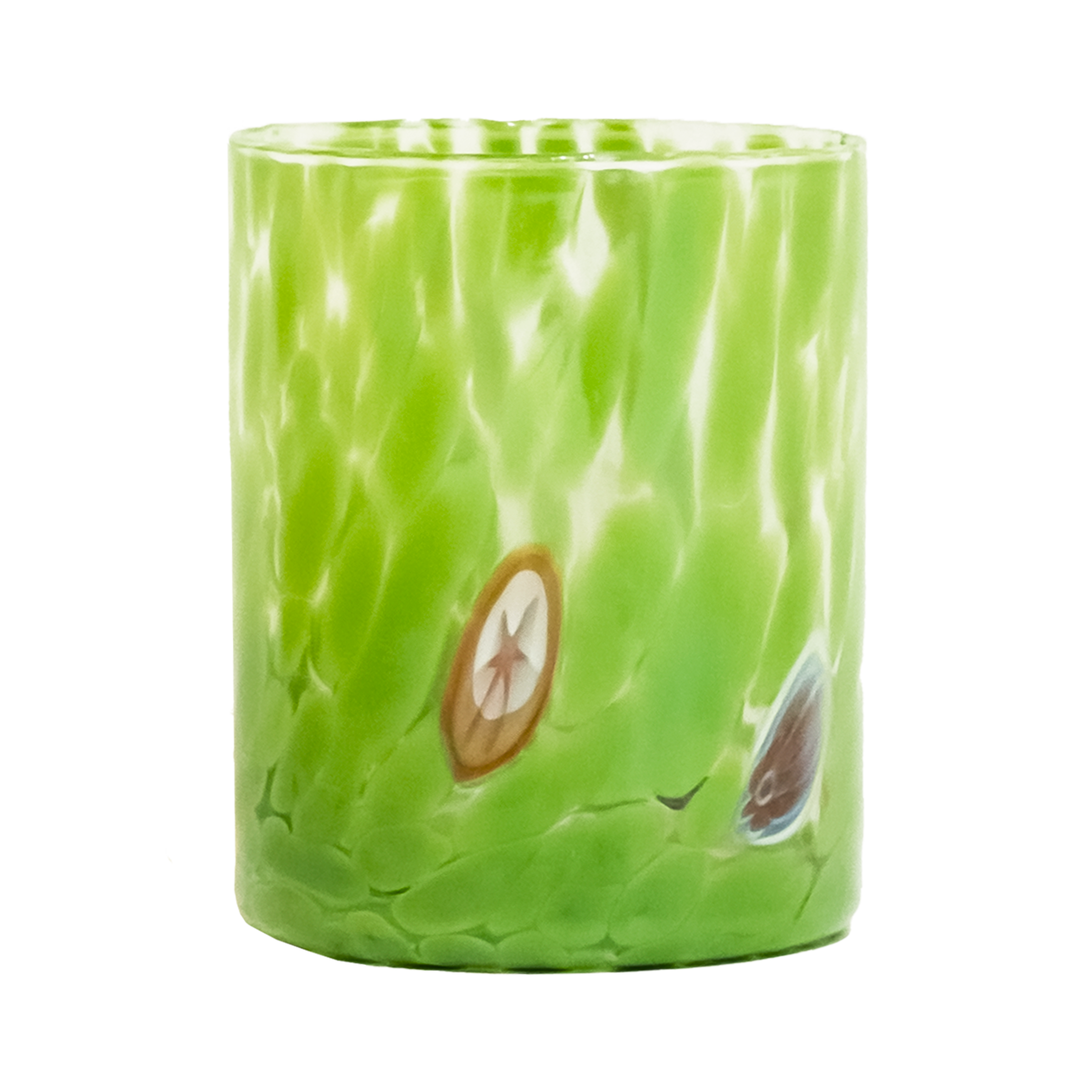Murano Straight Drinking Glasses - Light Green Handmade Glassware for Wine, Cocktails & Water - Perfect for Parties, Weddings & Home Decor