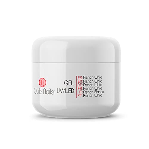 UV Gel Nail Polish French White 30ml - Professional Salon Quality for Manicures & Pedicures - Perfect for Nail Art, French Tips, and DIY Nail Designs at Home