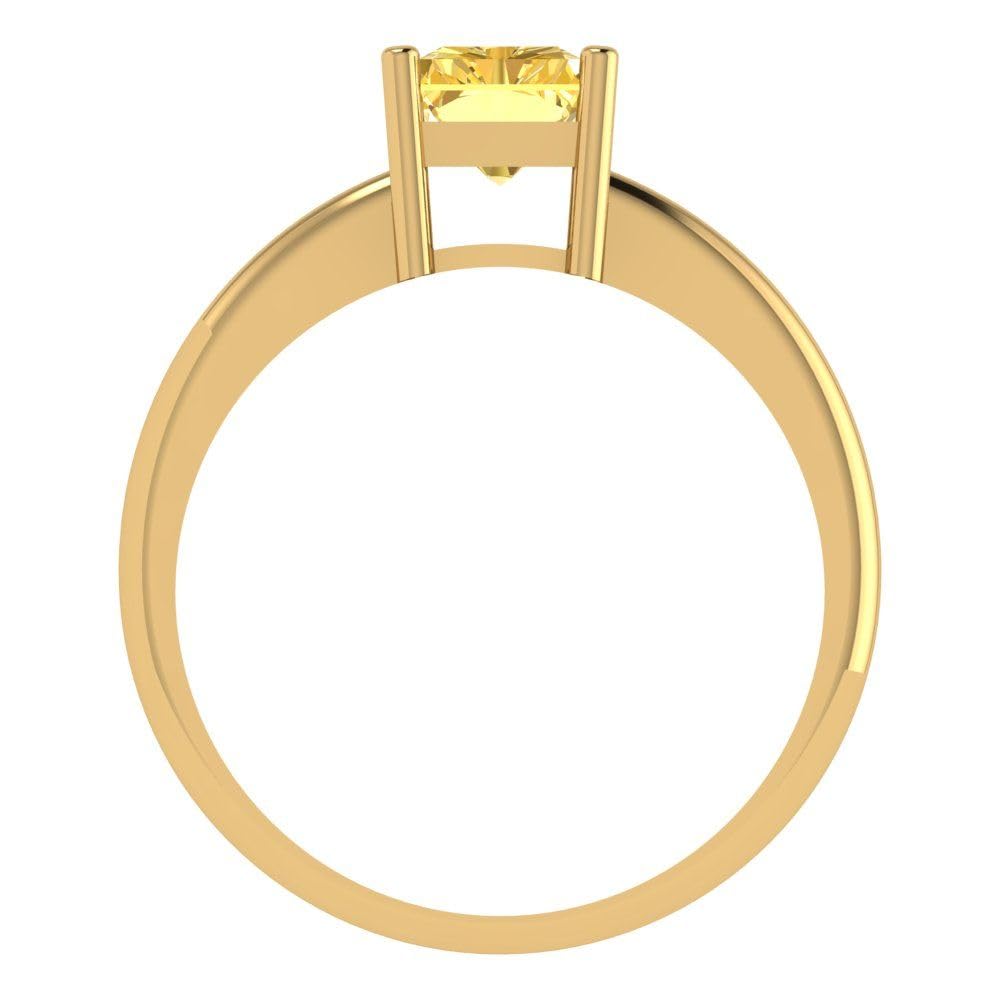 1.75ct Natural Yellow Citrine Ring 18K Gold for Engagement & Wedding