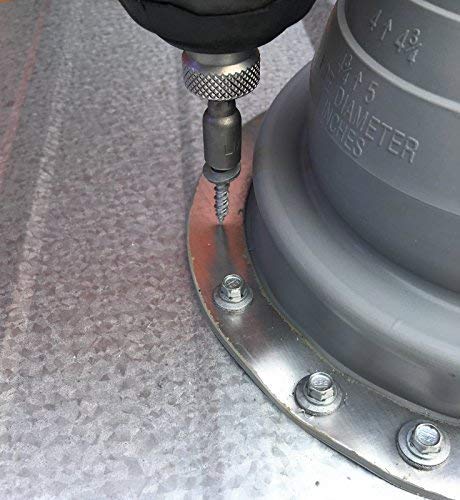 EAGLE 1 EPDM Flexible Roofing Pipe Flashing Boots - Adjustable Roof Pipe Jack with Round Base for Leak Protection (Standard Size, Zipper Round Base, Pack of 2) - Perfect for Roof Repairs, Plumbing Vents & HVAC Installations