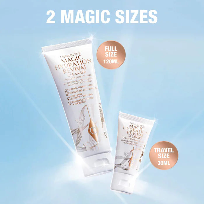 Magic Revival™ Hyaluronic Acid Foaming Facial Cleanser - Gentle & Hydrating for All Skin Types | Perfect for Daily Skincare Routine & Charlotte Tilbury Makeup Prep
