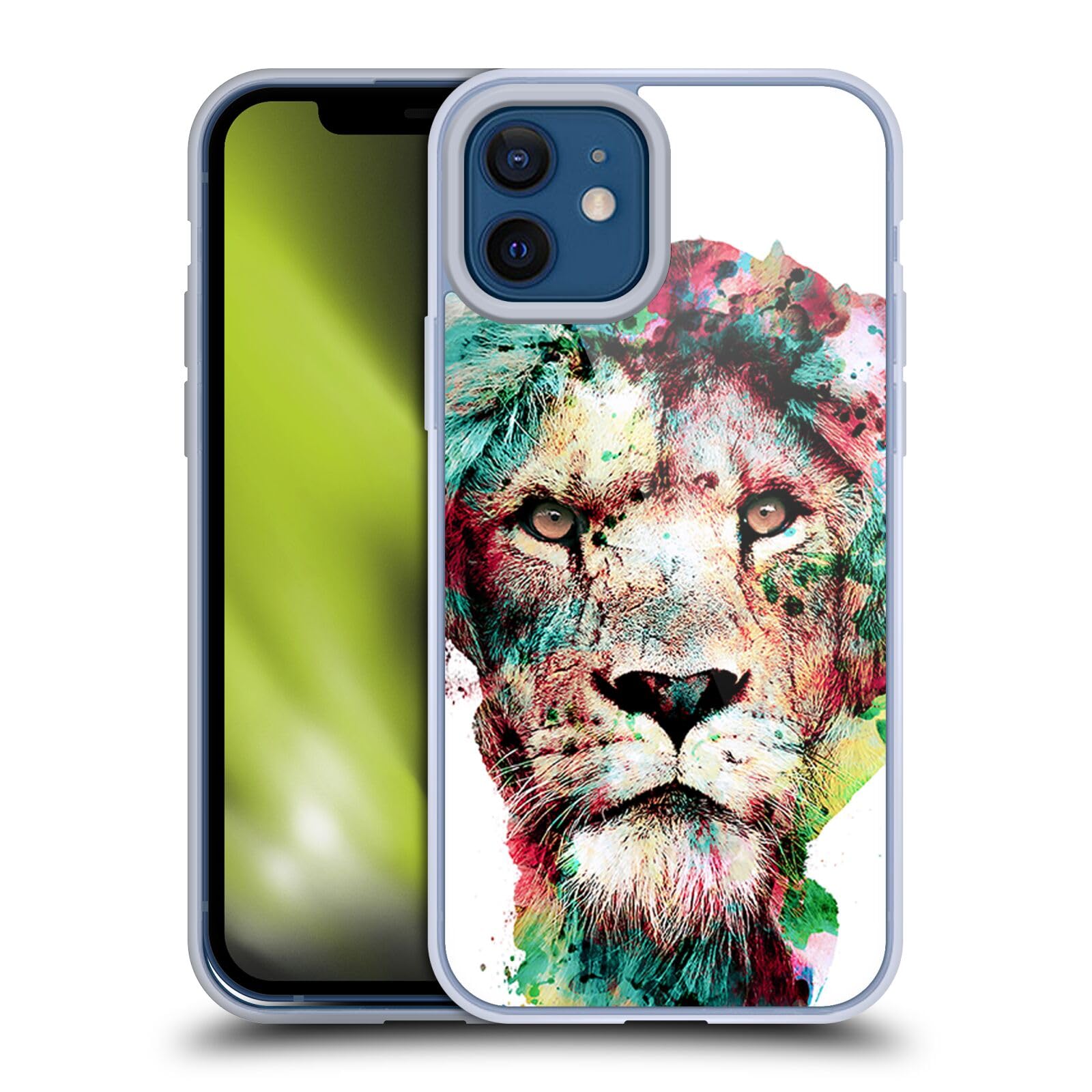 Officially Licensed Riza Peker The King Animals Soft Gel Case for Apple iPhone 12 & iPhone 12 Pro - Durable Protective Cover with Unique Art Design | Perfect for Everyday Use, Travel & Gift Giving