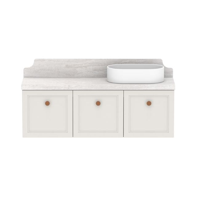 Premium ADP Mabel Wall Hung Vanity with Cherry Pie Solid Surface Benchtop - Modern Bathroom Sink Cabinet for Small Spaces & Ensuite Designs