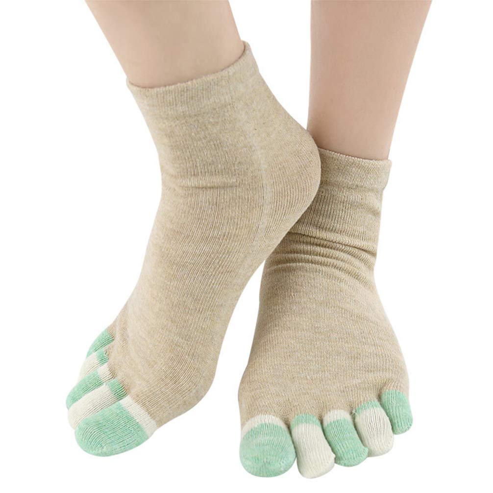 Healifty 1 Pair Women's 5-Toe Tube Socks - Soft Breathable Yoga Socks for Women & Kids - Perfect for Sports, Pilates, Running & Everyday Comfort