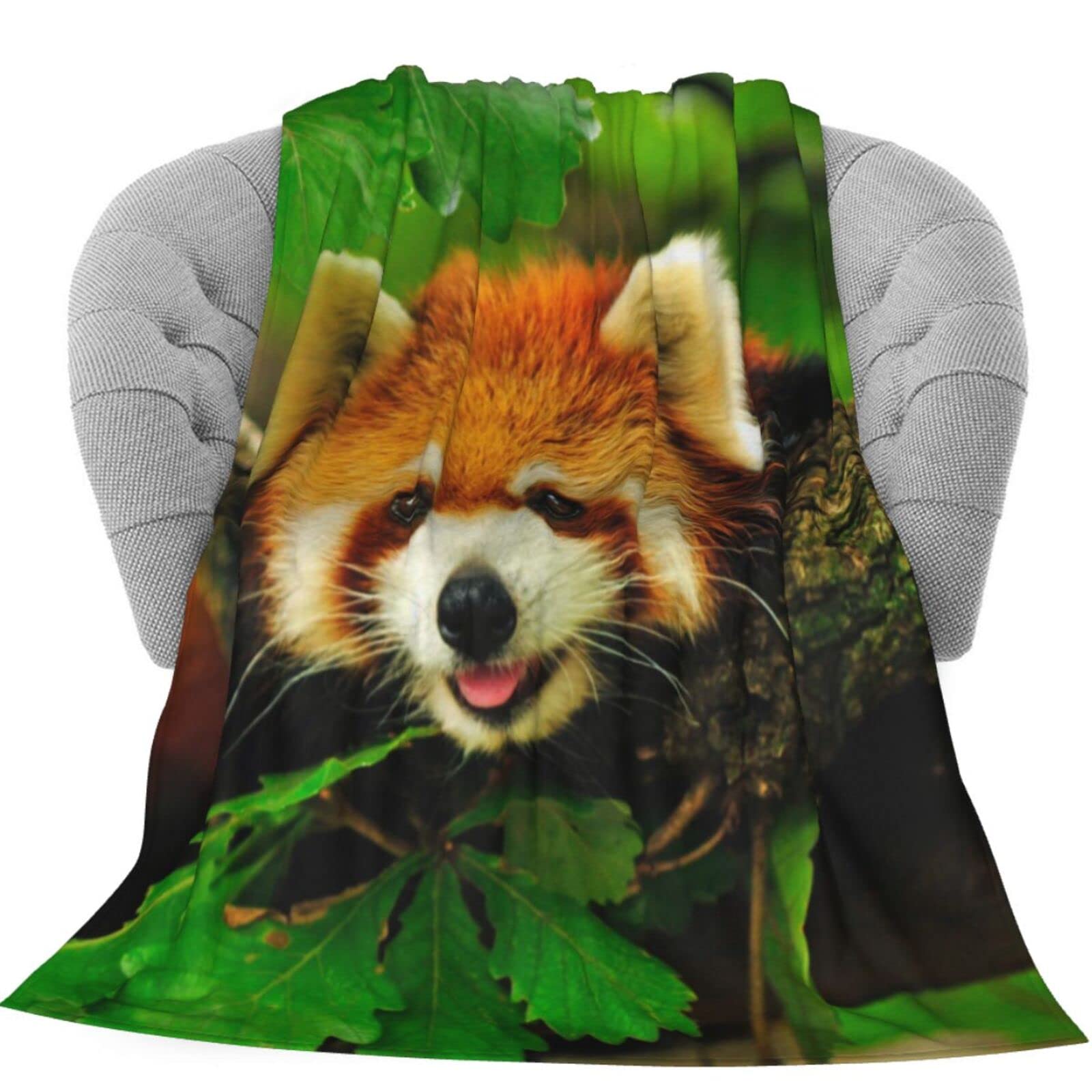 Soft Red Panda Fleece Throw Blanket 60x80 Inches - Lightweight Cozy Blanket for Couch, Sofa & Bed - Super Plush Blanket for Kids, Men & Women - Perfect for Snuggling, Lounging & Home Decor