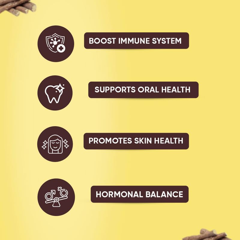 Organic Yashtimadhu Powder (Licorice Root Powder) for Face & Hair - Brightens Skin, Reduces Dark Spots & Promotes Glow - 100g Pure Mulethi Powder for Skin Care & Ayurvedic Beauty Rituals
