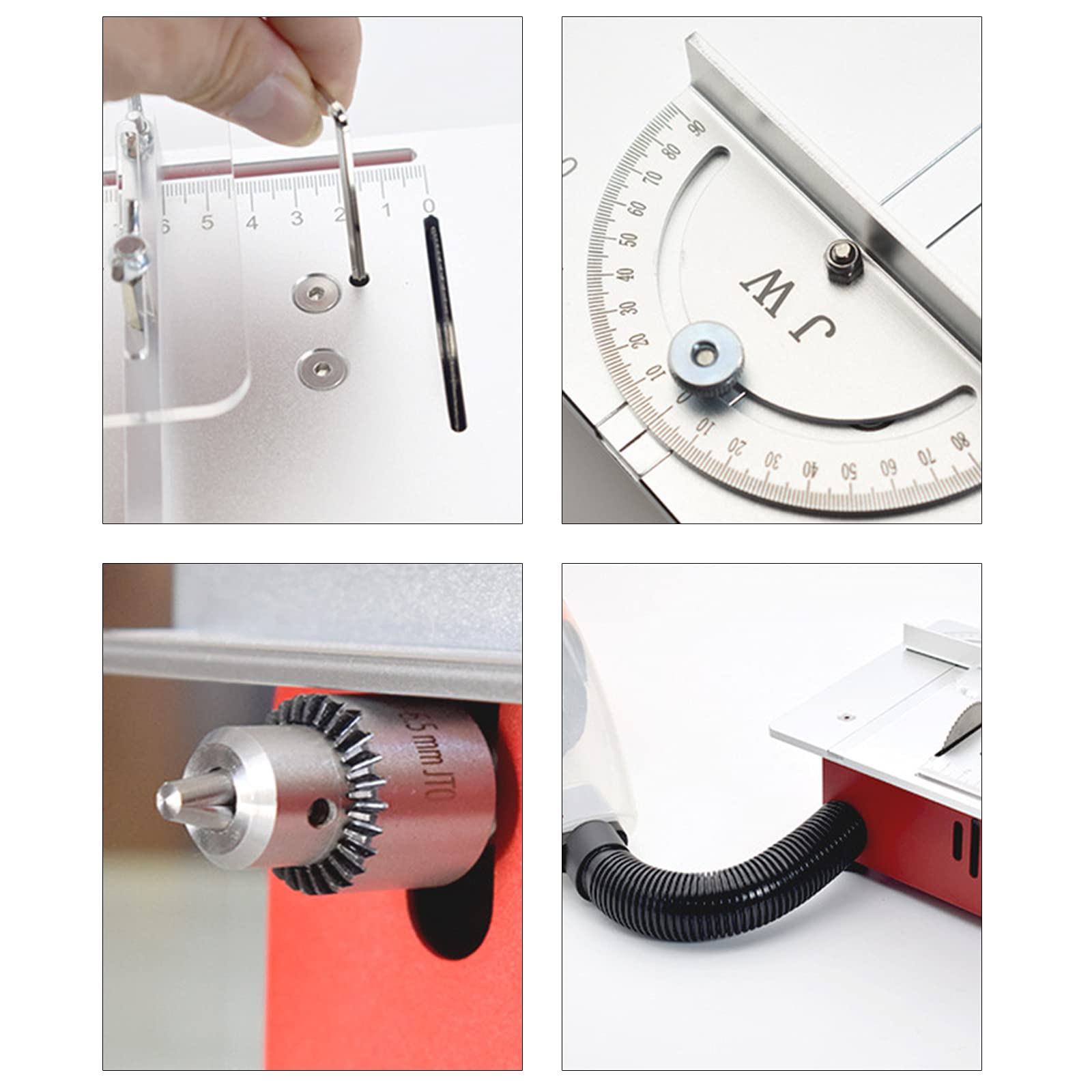 DNYSYSJ 96W Mini Table Saw for Wood, Metal & Plastic - DIY Cutting Tool for Home & Workshop