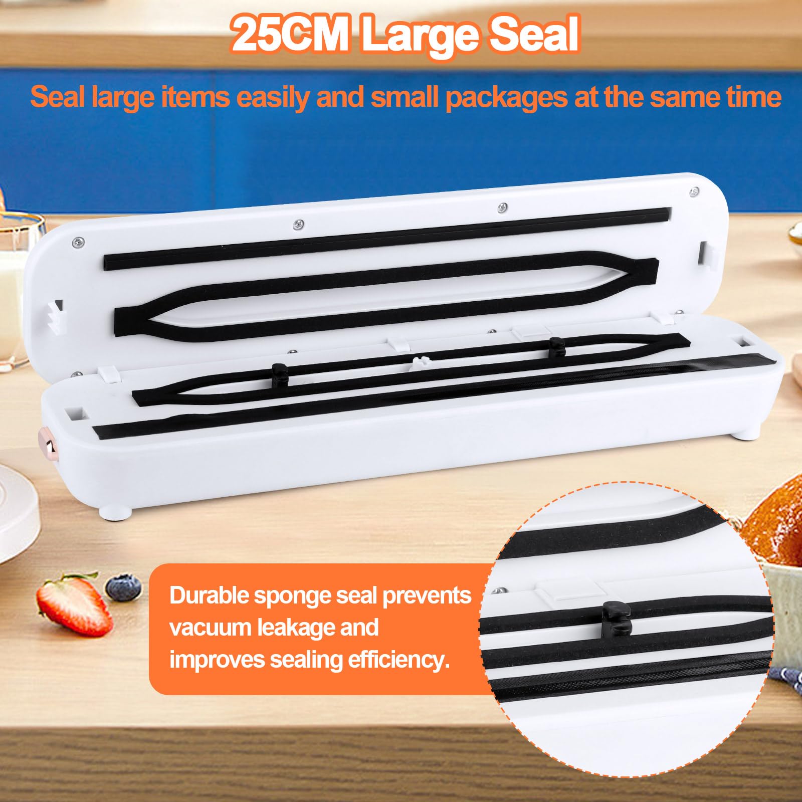 MXTIMWAN Automatic Vacuum Sealer Machine for Food - Portable Vacuum Sealer with Automatic Sealing Function - Perfect for Meal Prep, Sous Vide, and Food Storage