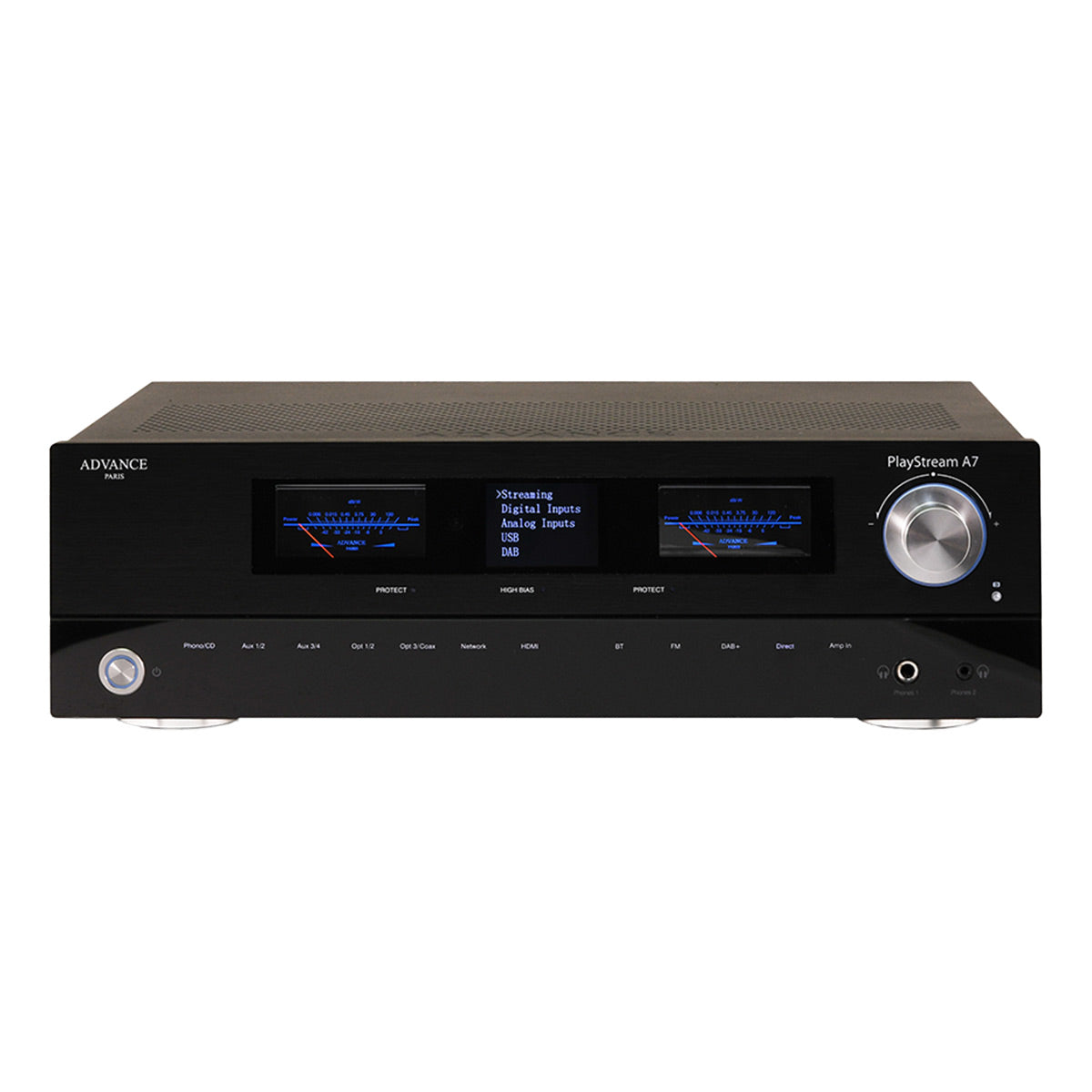 Advance Paris Playstream A7 Compact Integrated Amplifier - High-Quality Audio System for Home Theater, Music Streaming & Hi-Fi Listening