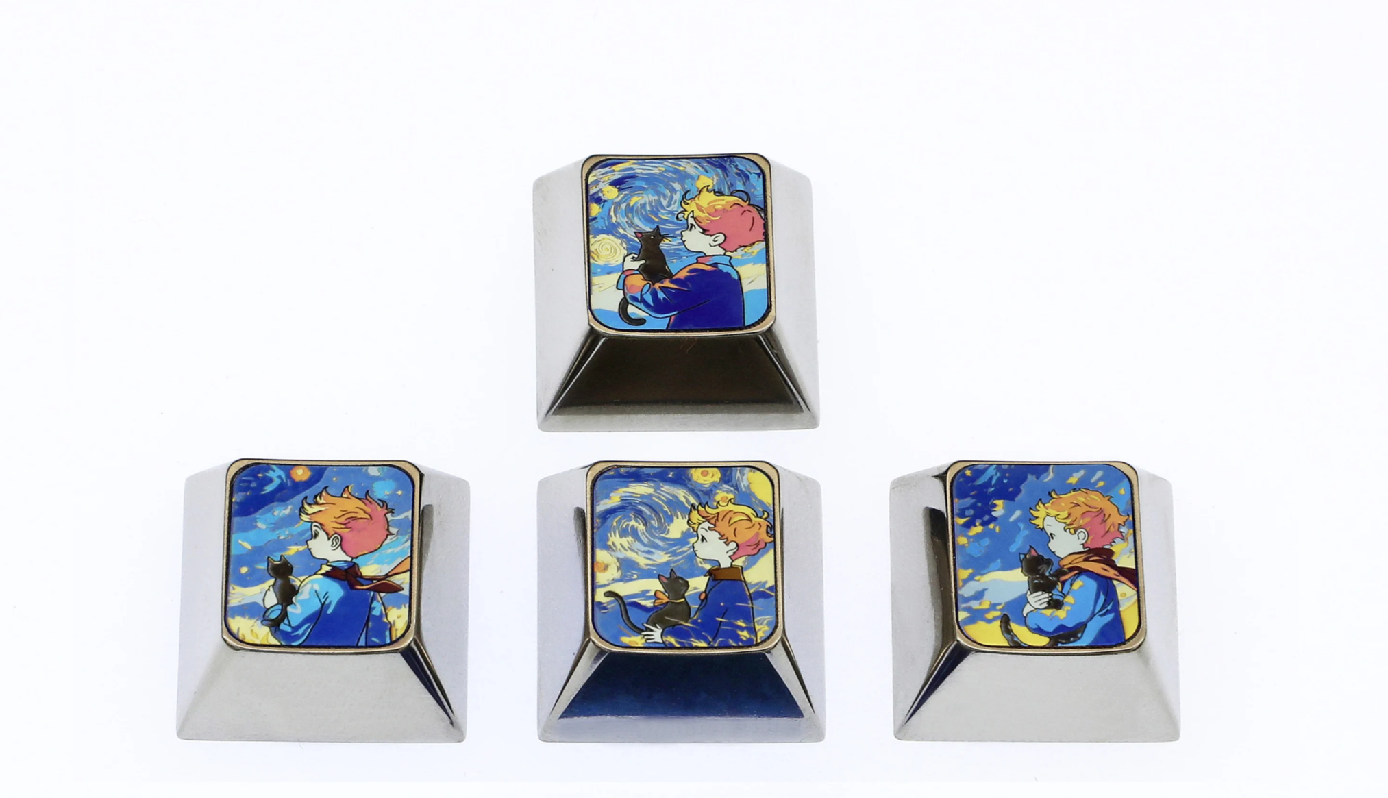 Le Petit Prince Metal Personalized Keycaps - Creative & Comic Directional Key Set for Mechanical Keyboards | Perfect for Gaming, Typing & Custom Keyboard Builds