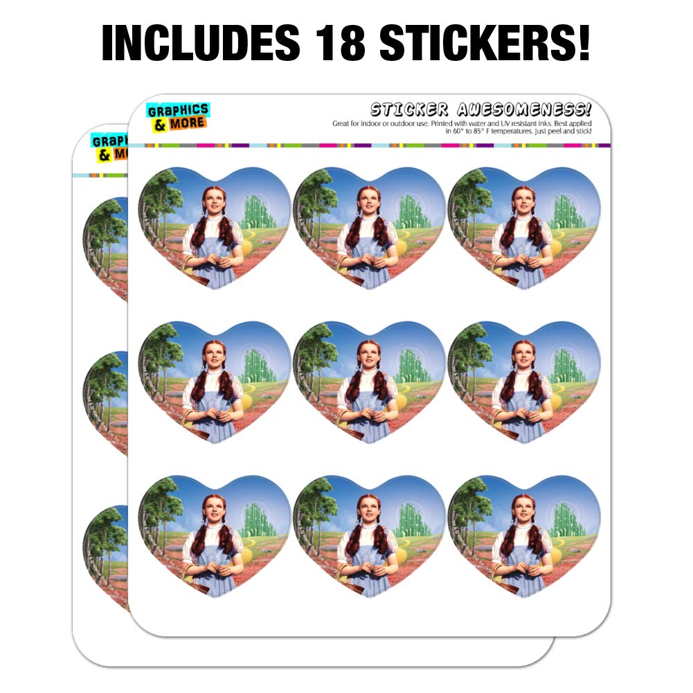 Wizard of Oz Dorothy Heart Shaped Planner Stickers - Scrapbook & Craft Supplies for Journals, Calendars, DIY Projects - Perfect for Book Lovers & Oz Fans