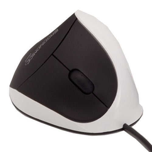 ERGOGUYS EM011-W USB Ergonomic Wireless Mouse - White Comfortable Computer Mouse for Office Work, Gaming & Long Hour Use