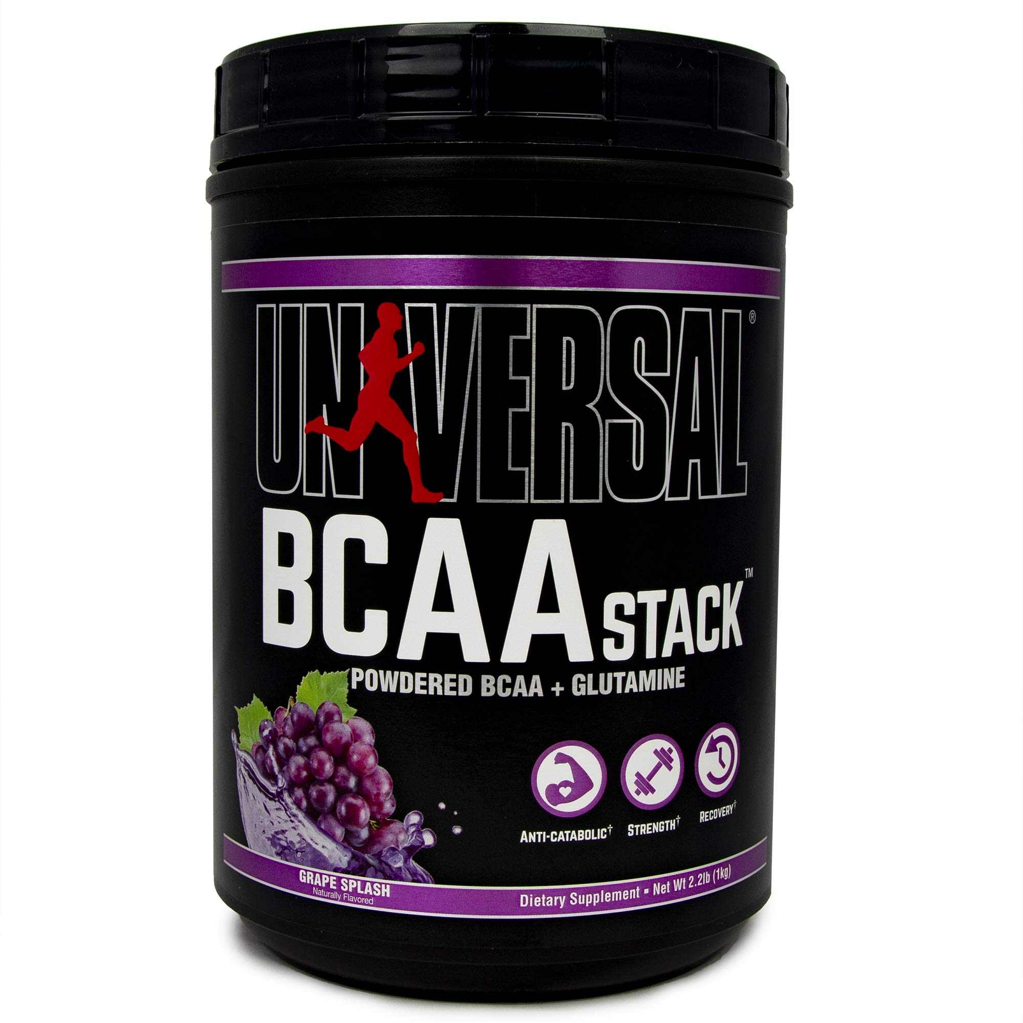 Universal Nutrition BCAA Stack - Branched Chain Amino Acids with Glutamine, Grape Splash Flavor | Muscle Recovery & Endurance Supplement for Athletes & Fitness Enthusiasts | Pre & Post Workout Support