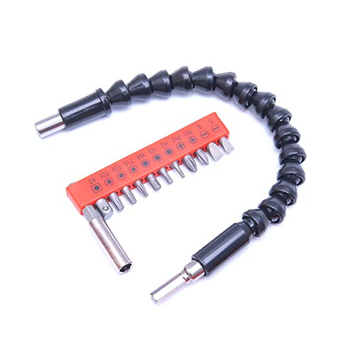VALINK 3-Piece Flexible Drill Bit Extension Kit with Magnetic Screwdriver Bit Holder - Perfect for DIY Woodworking, Metal Repair & Home Improvement Projects