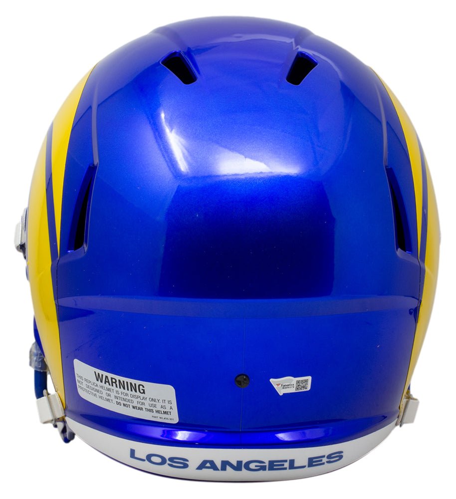 Cooper Kupp Autographed Los Angeles Rams Full-Size Speed Replica Helmet - Officially Signed NFL Collectible - Perfect for Football Fans, Man Cave Decor, and Sports Memorabilia Collection