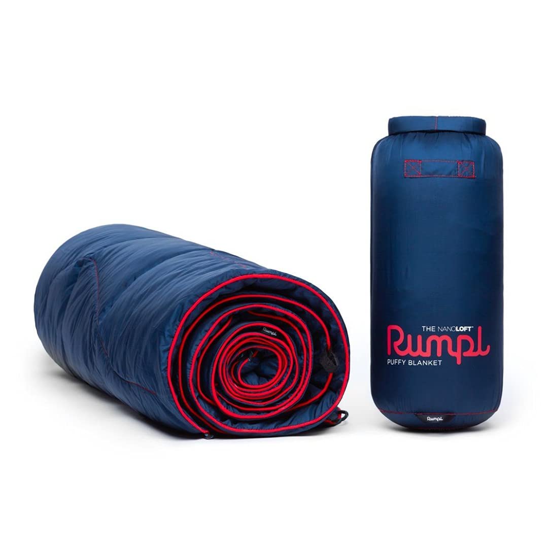 Rumpl NanoLoft Puffy Blanket - Ultra Lightweight & Compact Travel Blanket for Camping, Hiking, Picnics, Beach, Concerts | 52