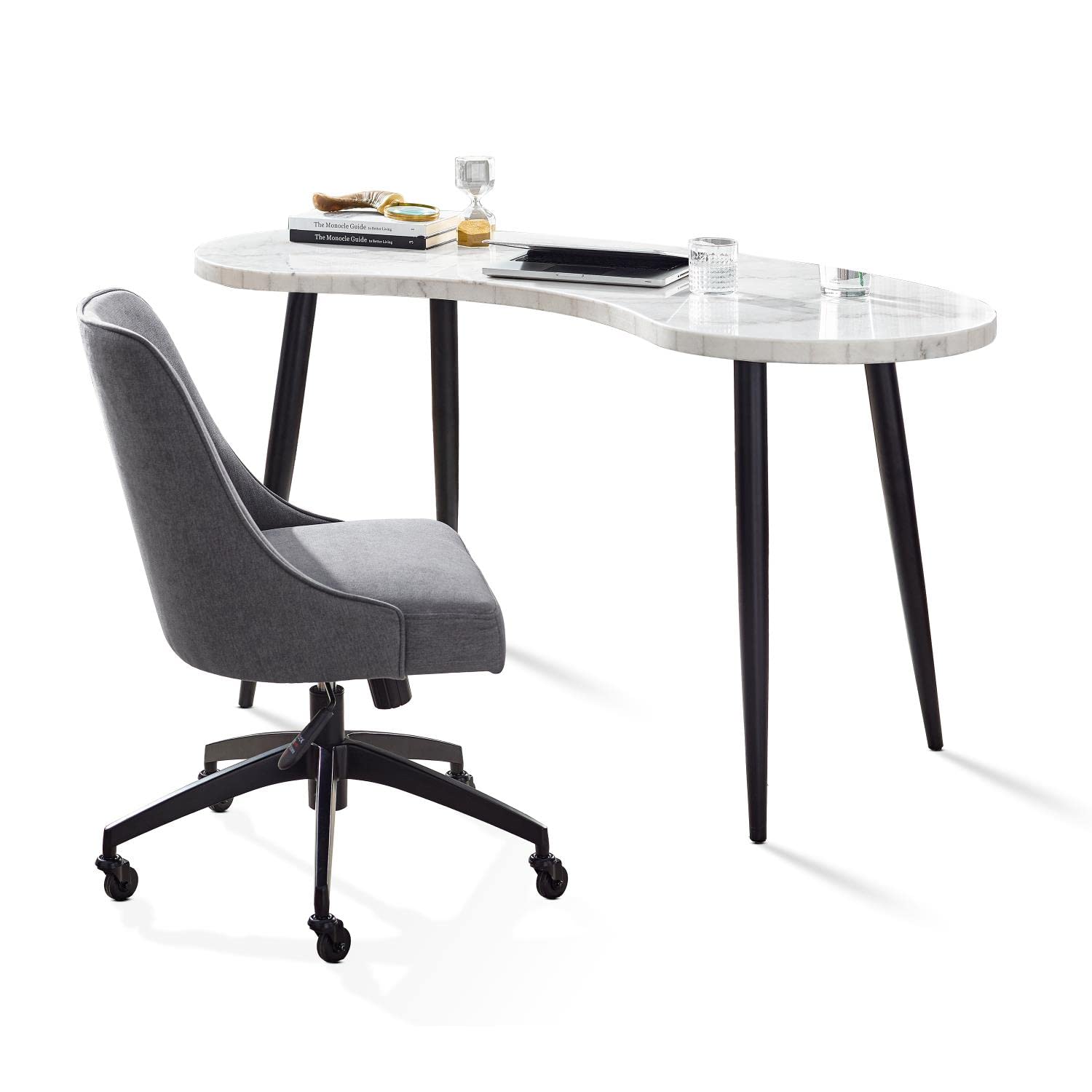 Steve Silver Kinsley KS200SET Modern Desk and Chair Set with Storage - Home Office Furniture for Study, Work, or Gaming Station