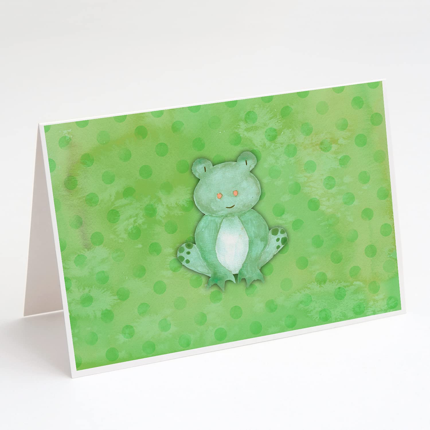 Polkadot Frog Watercolor Greeting Cards - Pack of 8 Blank A7 Note Cards with Envelopes (5x7 inches) | Whimsical Handmade Stationery for Birthdays, Thank You Notes & Special Occasions