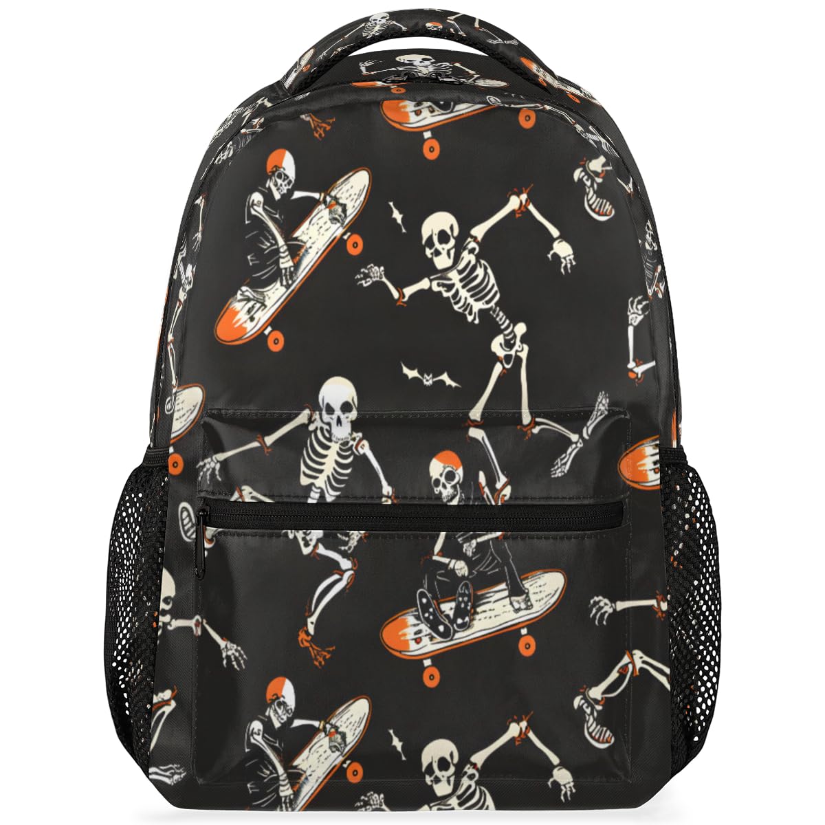 Halloween Skull Backpack for Boys & Girls - 16 Inch Lightweight School Backpack, Laptop Bookbag for College, Travel, Hiking & Camping - Perfect for School, Work & Outdoor Adventures