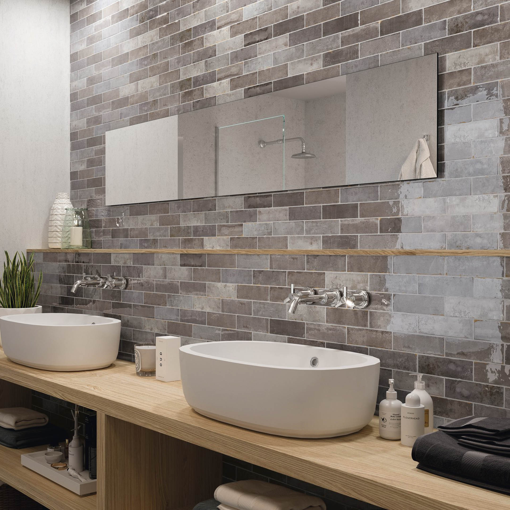 Premium Tennessee Zellige 2x6 Subway Wall Tile - Handmade Ceramic Backsplash Tile for Kitchen, Bathroom & Shower - Waterproof & Durable Glossy Finish