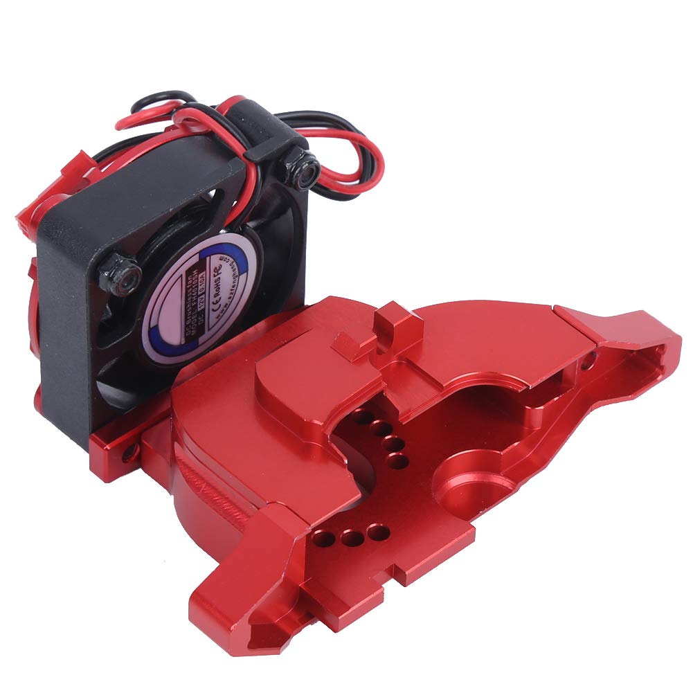 High-Performance RC Motor Mount Heat Sink - Aluminum Alloy Cooling Bracket for 1/10 Scale 4x4 & 6x6 RC Cars (Red) - Perfect for Traxxas TRX4 Sport, Crawlers & Off-Road RC Vehicles