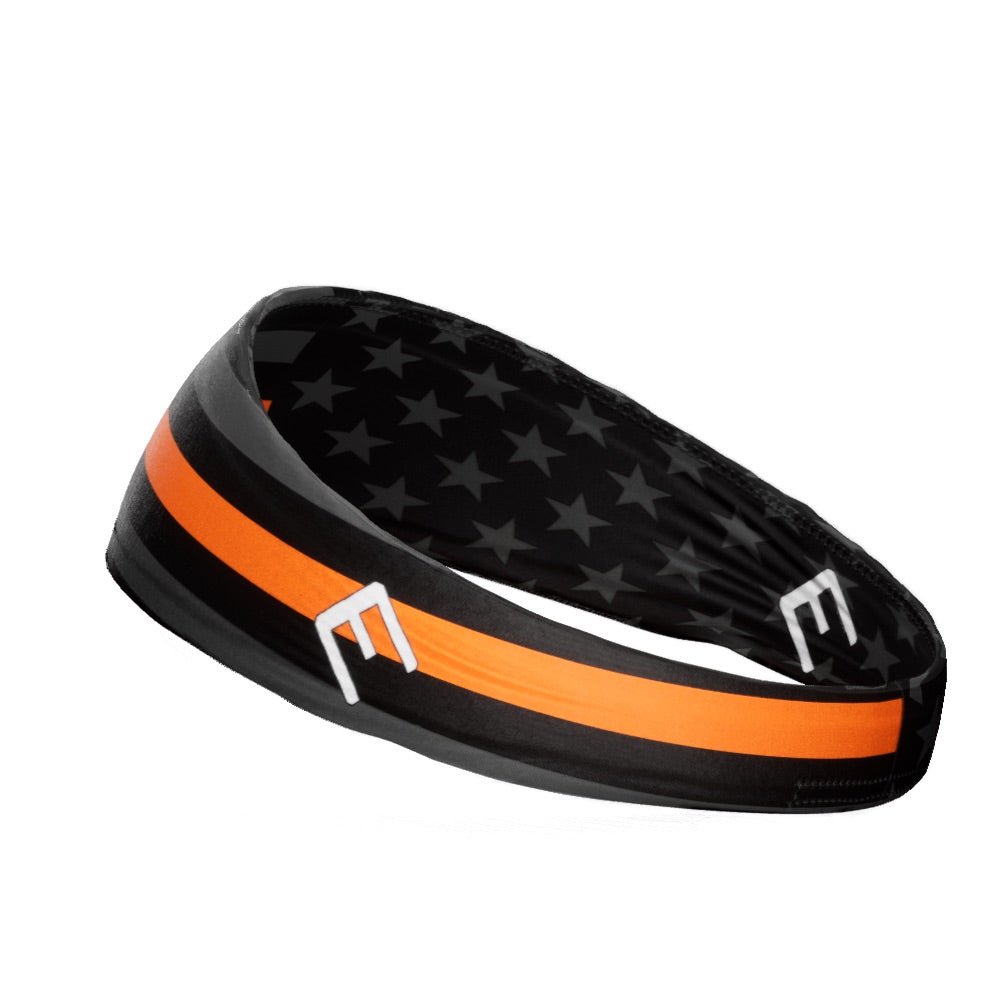 Thin Orange Line Headband - Support EMS & First Responders - Comfortable Stretchable Band for Workouts, Running & Everyday Wear