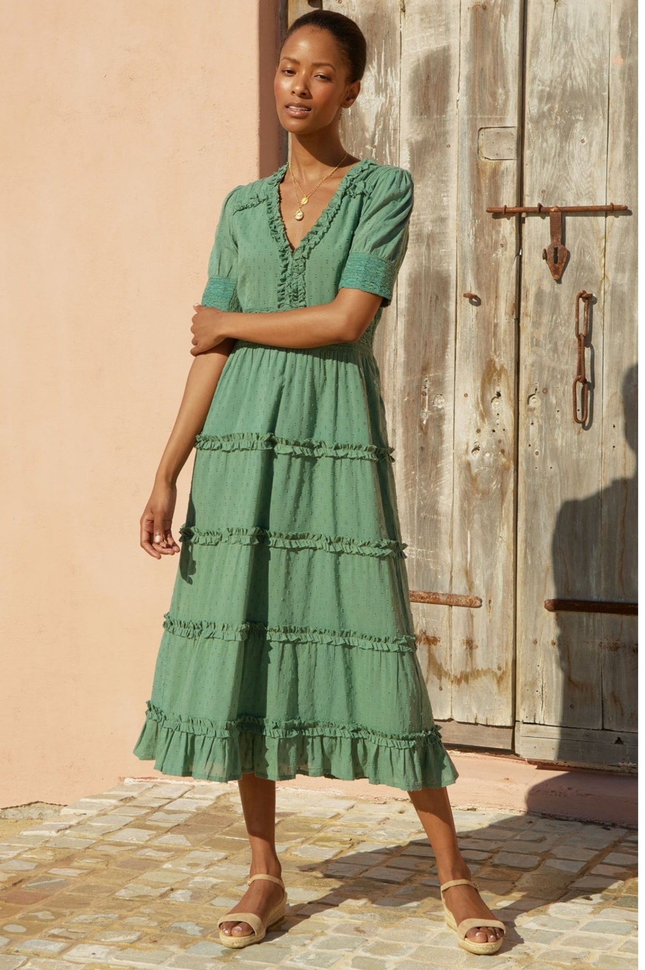 Elegant Viola Dress in Khaki - Women's Casual & Party Wear for Any Occasion