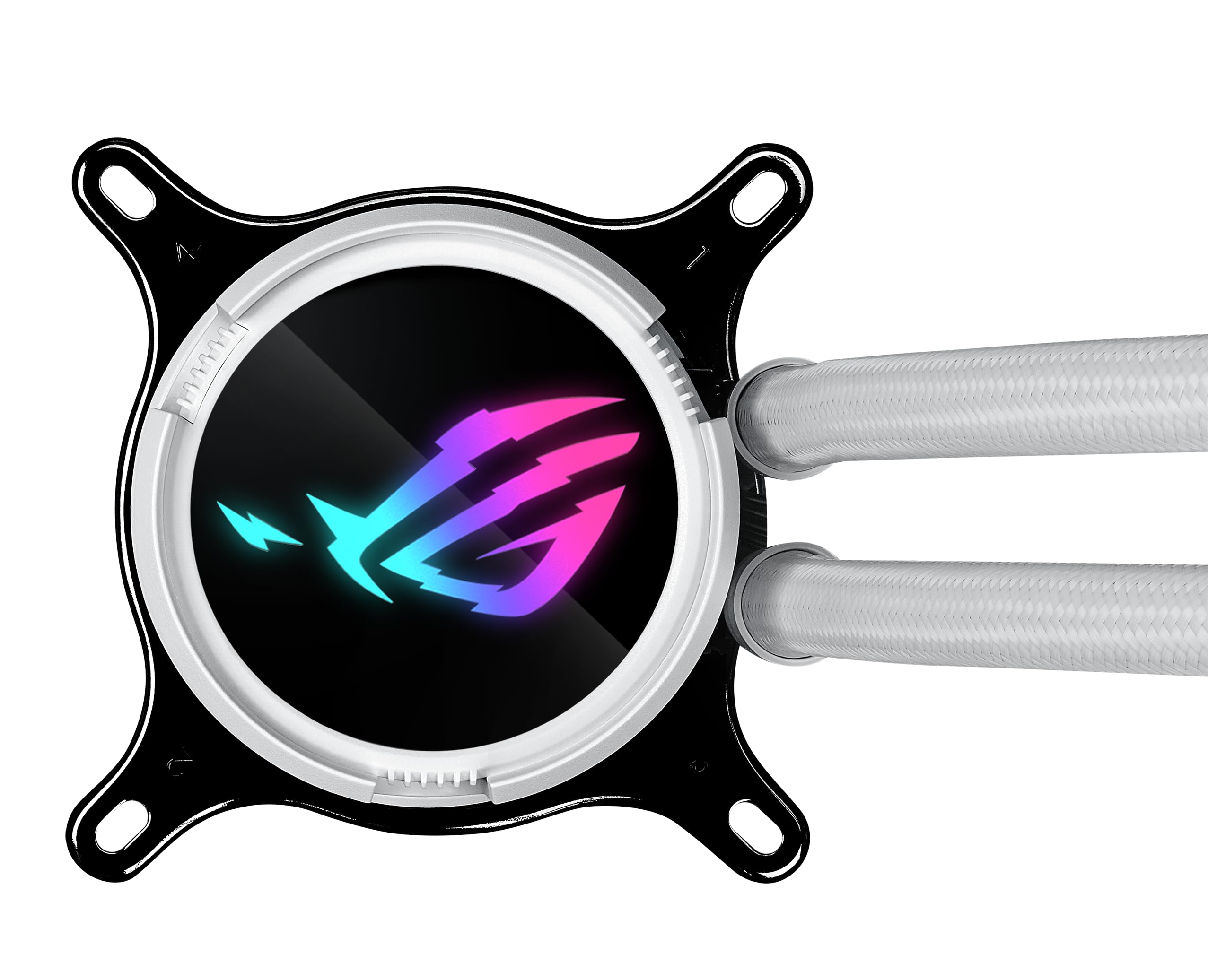 ASUS ROG Strix LC III 240 ARGB White Edition AIO CPU Liquid Cooler - 360° Rotatable Water Block, Gen7 v2 Pump, Premium ARGB Fans, 10+ Aura Lighting Effects | Perfect for Gaming PC Builds & High-Performance Cooling