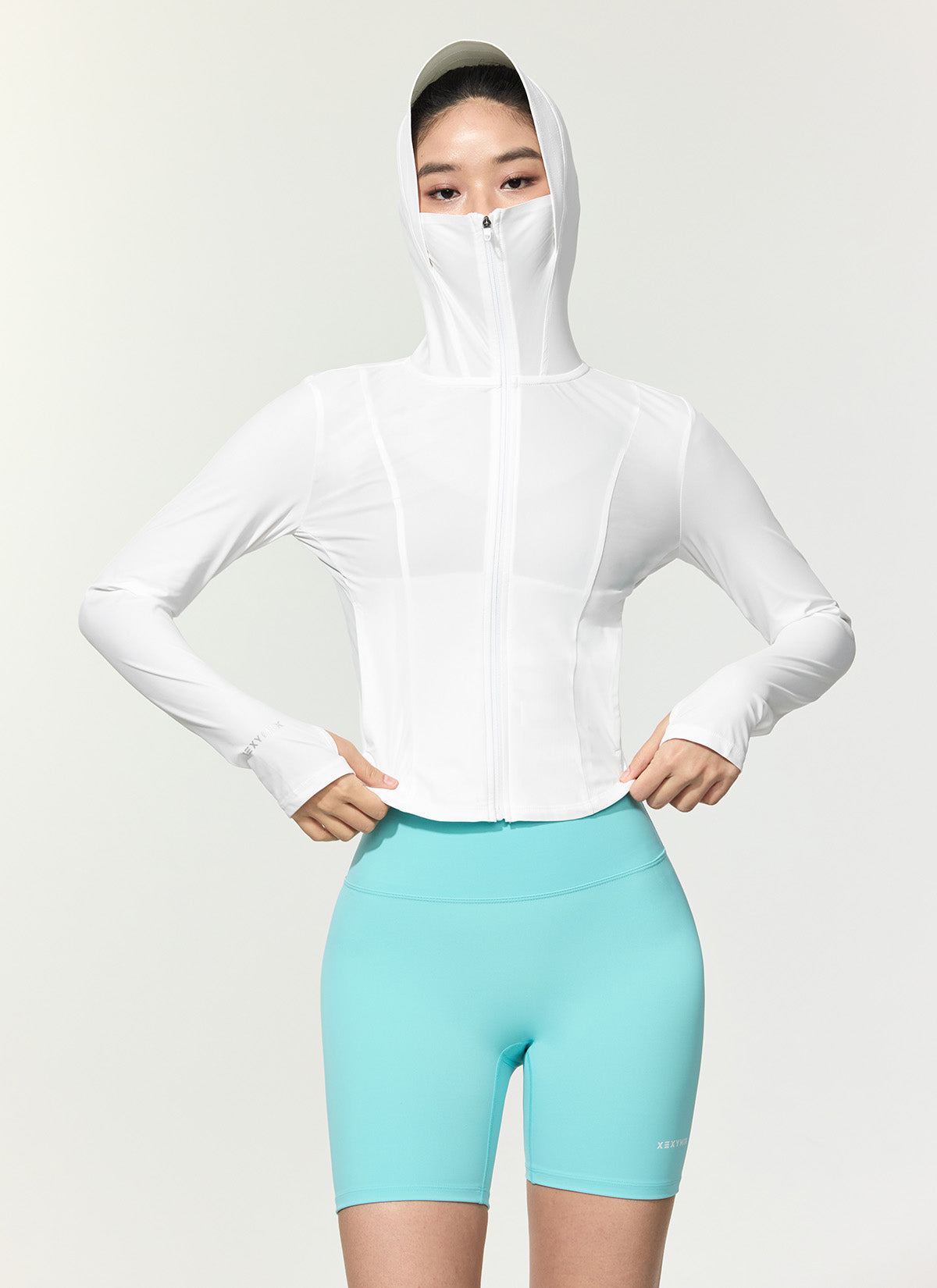Lightweight Cooling Slim Fit Crop Hoodie Jacket for Women - Breathable Summer Workout & Casual Wear