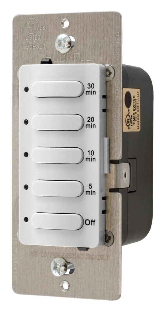 DT5030W Single Pole Timer Switch - 8.3 Amp, 120V/277V, 30 Minute Delay, White - Perfect for Home Automation, Lighting Control & Energy Saving