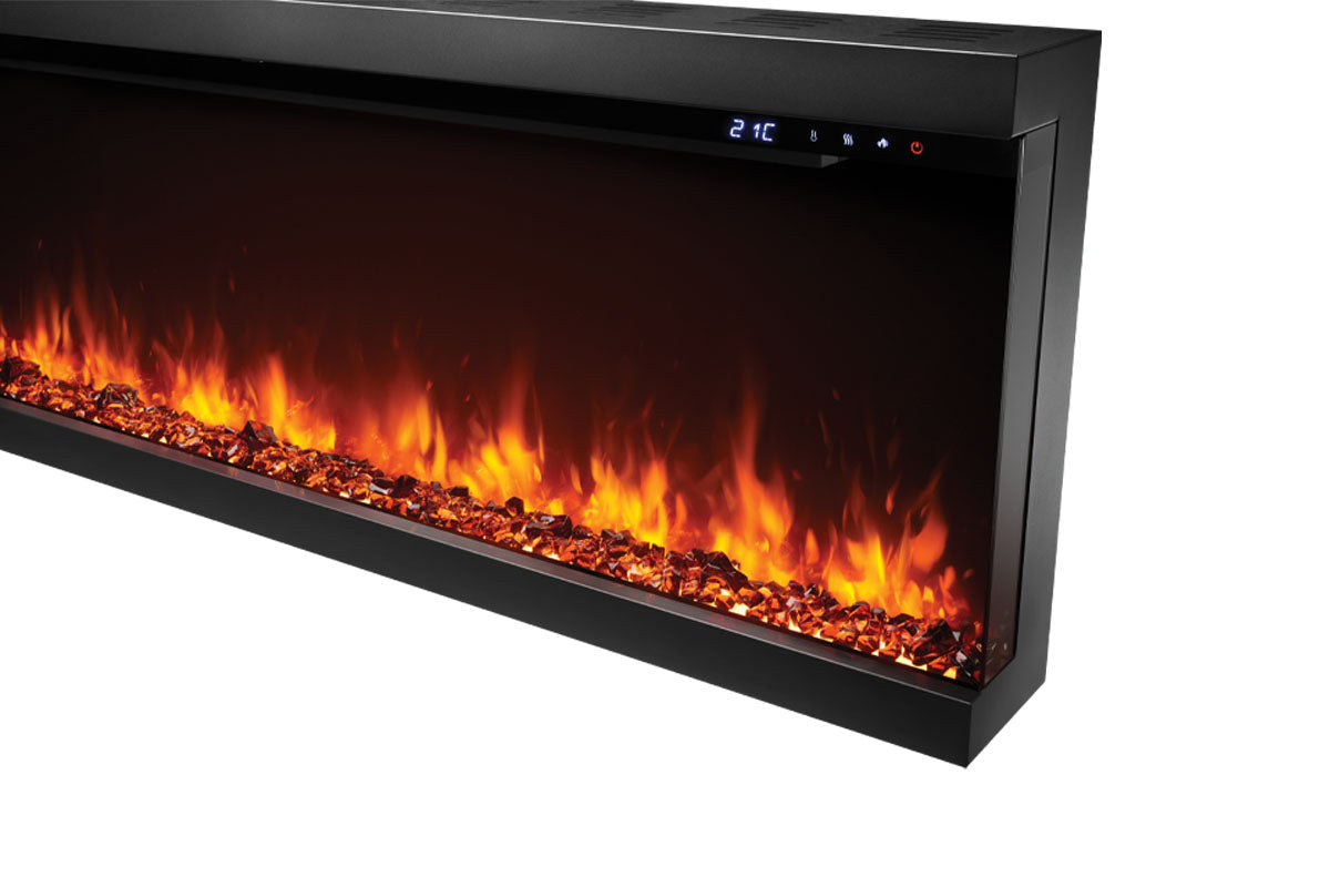 Napoleon Astound 74 FlexMount Smart Multi-Side Wall Mount Recessed Electric Fireplace - Perfect for Living Room, Bedroom & Office Heating & Decor