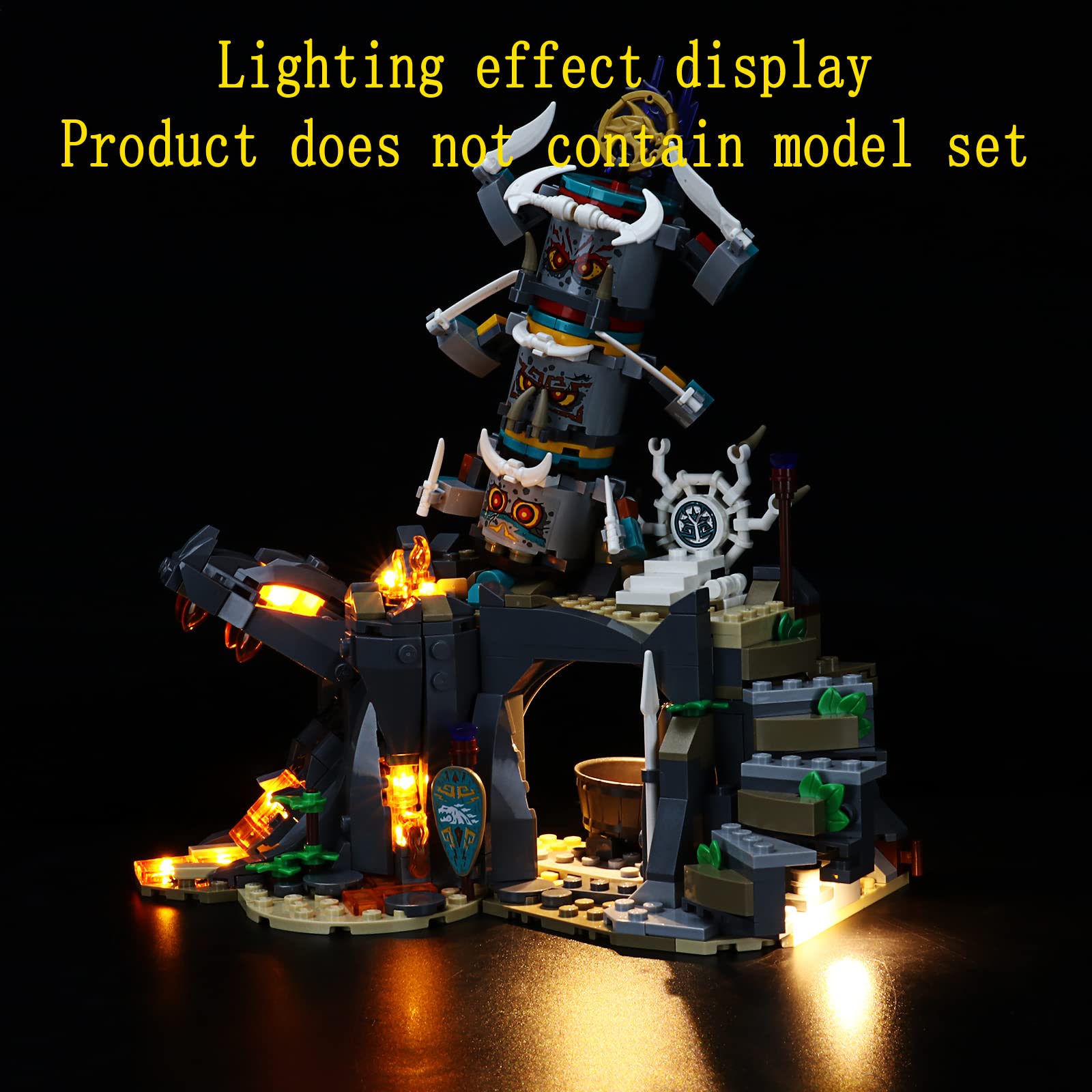 GEAMENT LED Light Kit for Lego Ninjago The Keepers' Village 71747 - Compatible Lighting Set for Building Blocks (Model Not Included) - Perfect for Night Display & Lego Collection Enhancement