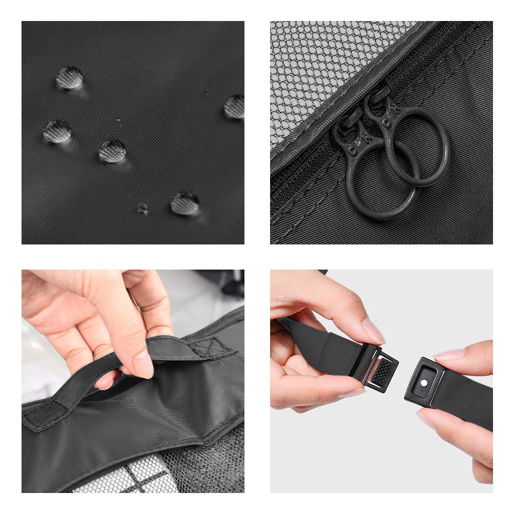 VAGREEZ Lightweight Travel Packing Cubes Set - 4-Piece Luggage Organizer Bags for Carry-On Suitcases (Black) | Perfect for Business Trips, Vacations & Weekend Getaways