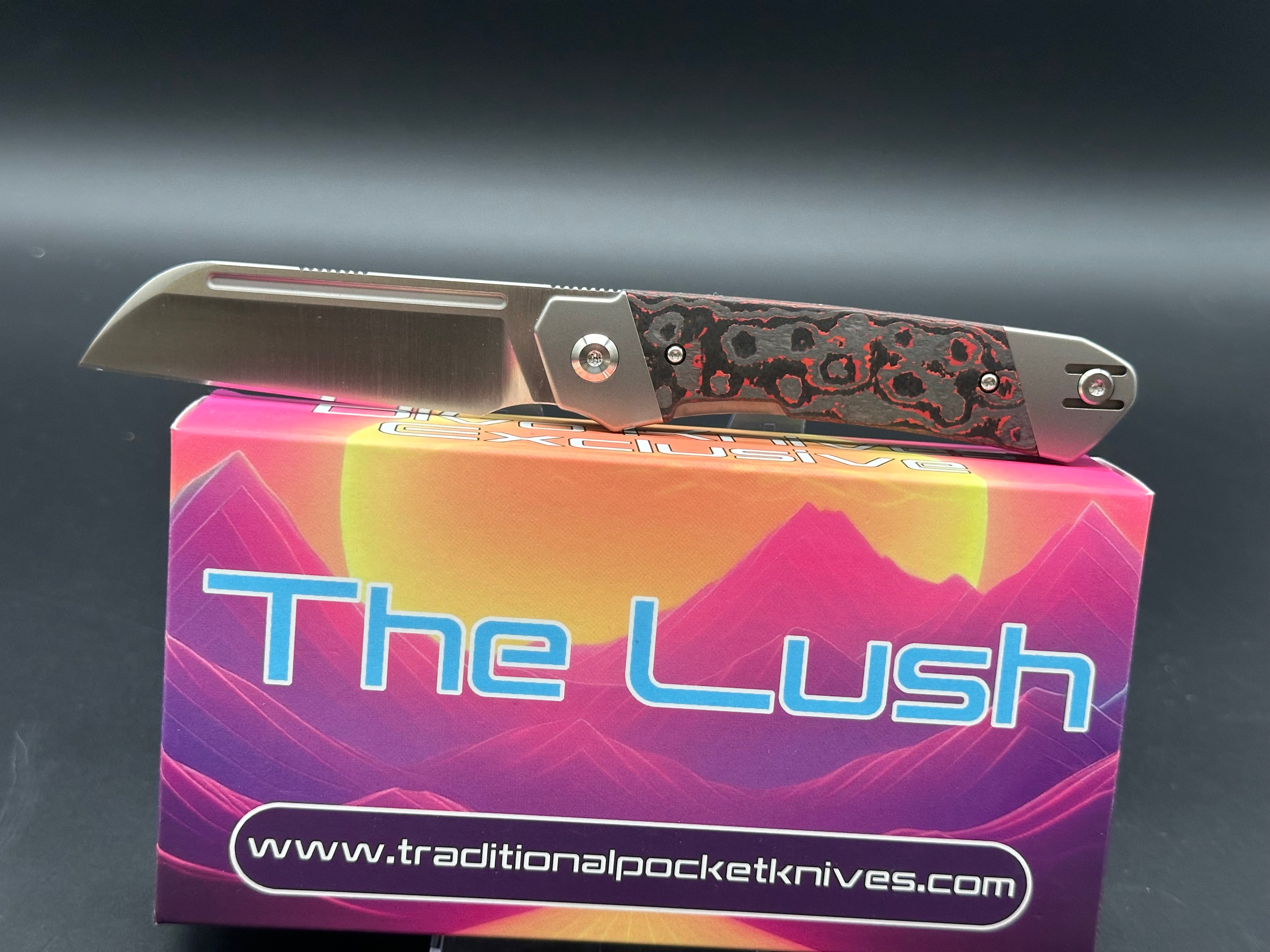 DIVO KNIVES EXCLUSIVE The Lush Fat Carbon Lava Flow Knife - Premium EDC Folding Pocket Knife for Outdoor, Camping, and Everyday Carry