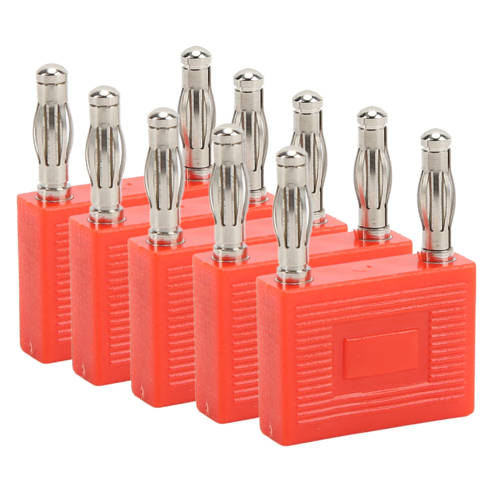 Okuyonic 2 Way Banana Plug Connector - Heat Resistant & Stable Dual Banana Plugs (5PCS, Red) for Speaker Wires - Perfect for Home Theater & Audio System Connections