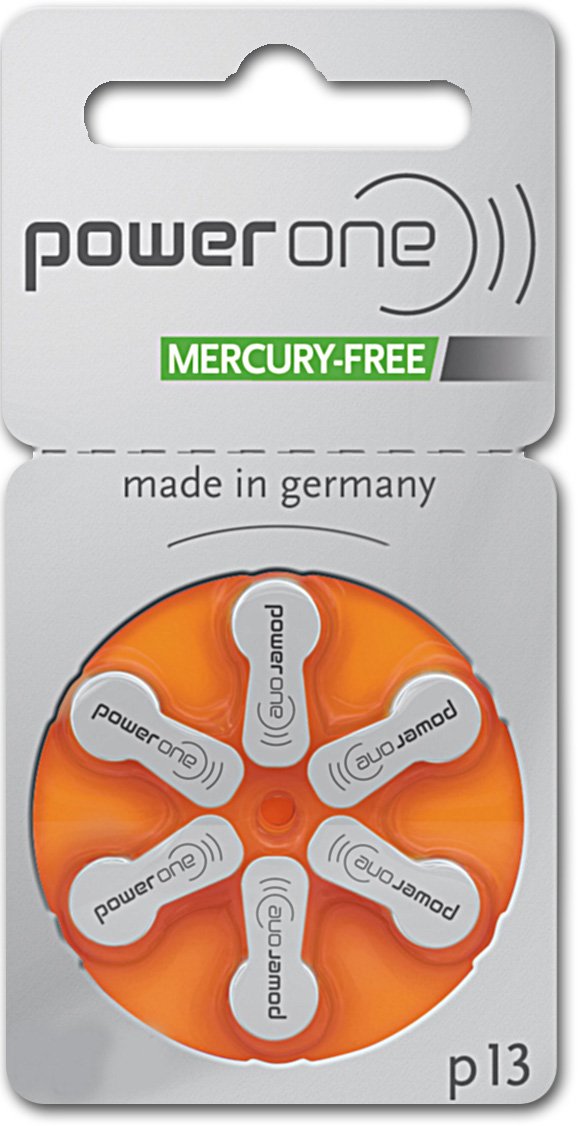 PowerOne Size 13 Hearing Aid Batteries - 60 Pack Zinc Air P13 Batteries for Hearing Devices | Long-Lasting Power for Daily Use, Travel & Emergency Situations