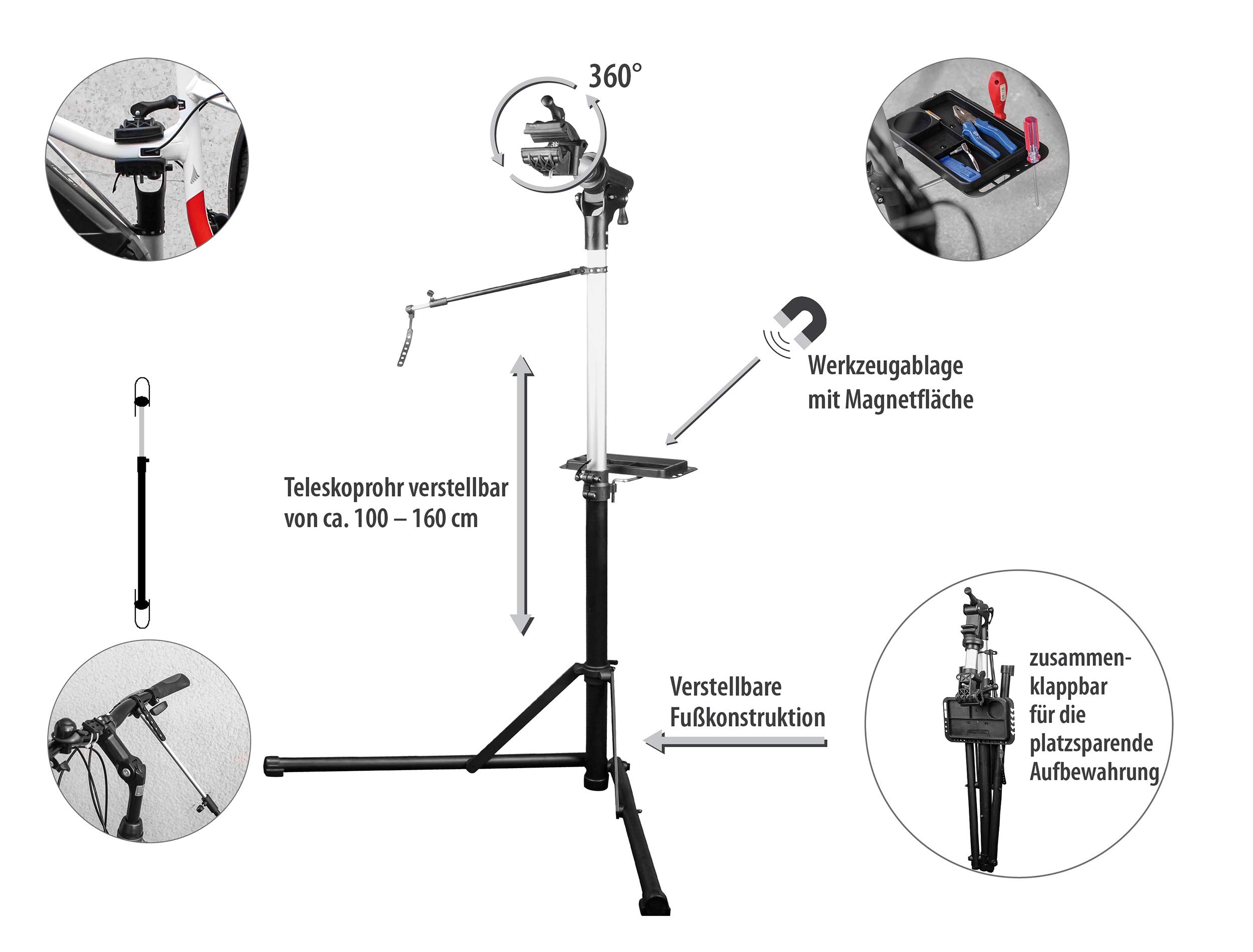Premium Bike Mount Stand for E-Bikes & Bicycles - Heavy Duty Adjustable Repair Rack for Indoor/Outdoor Use - Perfect for Maintenance, Storage & Cleaning