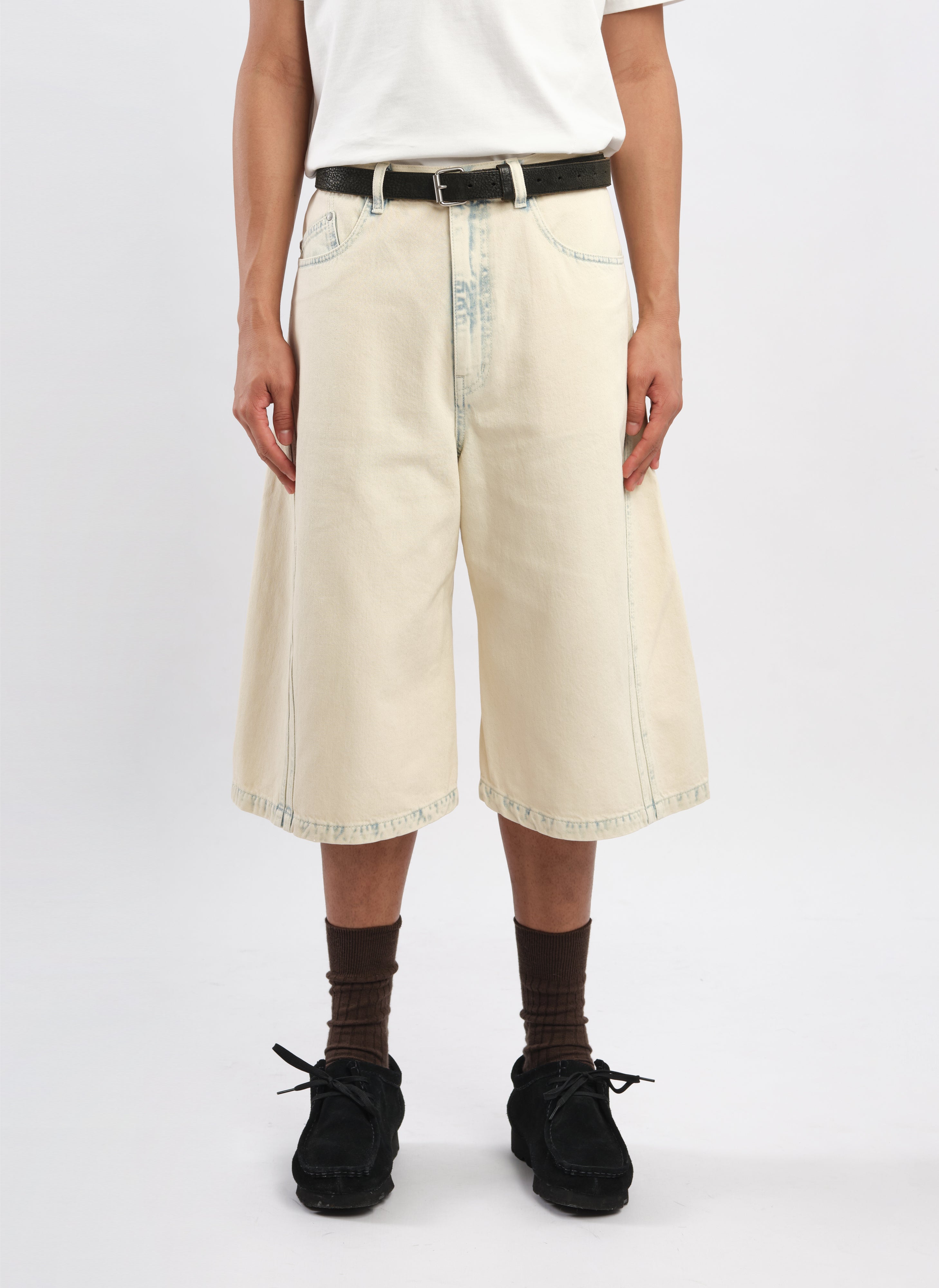 Bleached Wash Cotton Denim Shorts for Women - High Waisted Distressed Denim Shorts - Summer Casual Shorts for Beach, Outing, and Streetwear Fashion