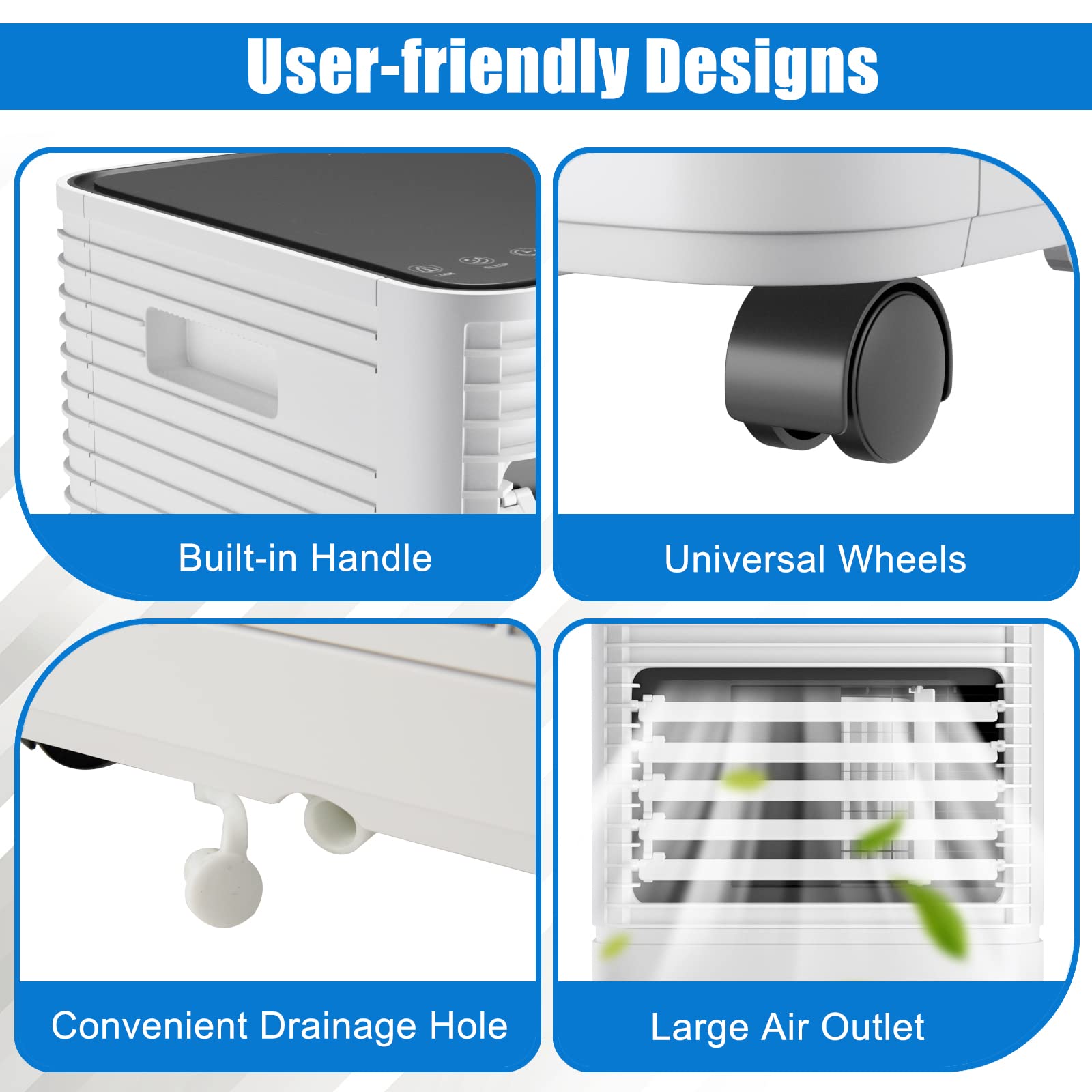 BK10111US Portable Air Conditioner - 8000 BTU, White, Compact & Energy Efficient Cooling Unit for Home, Office, Bedroom - Perfect for Small Spaces up to 200 Sq Ft