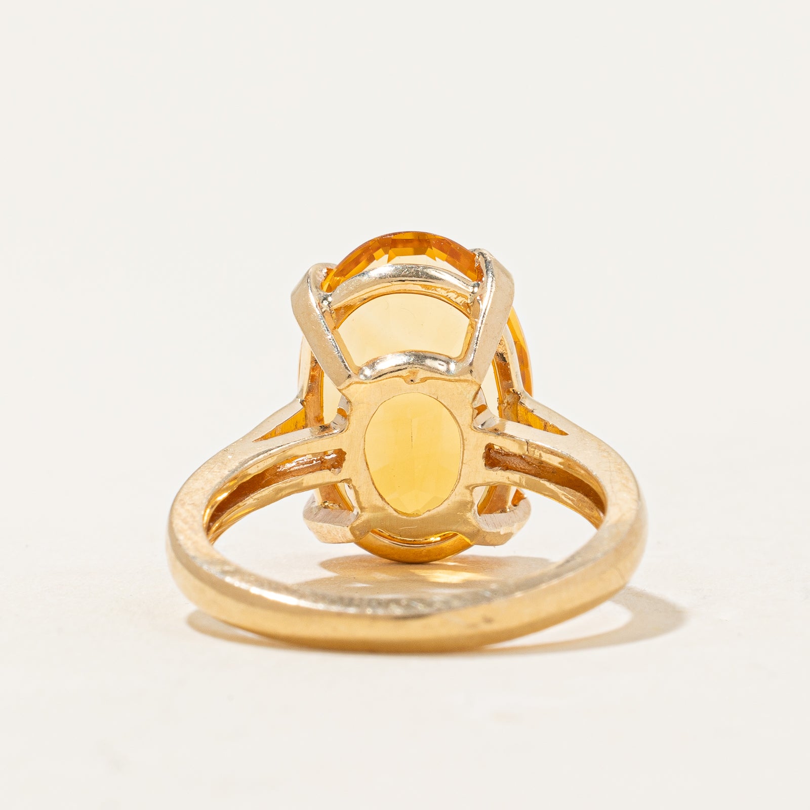 Exquisite Mandarin Citrine Cocktail Ring - 5.25 Carat Natural Gemstone, Size 5.75 - Elegant Statement Jewelry for Evening Parties, Weddings & Special Occasions