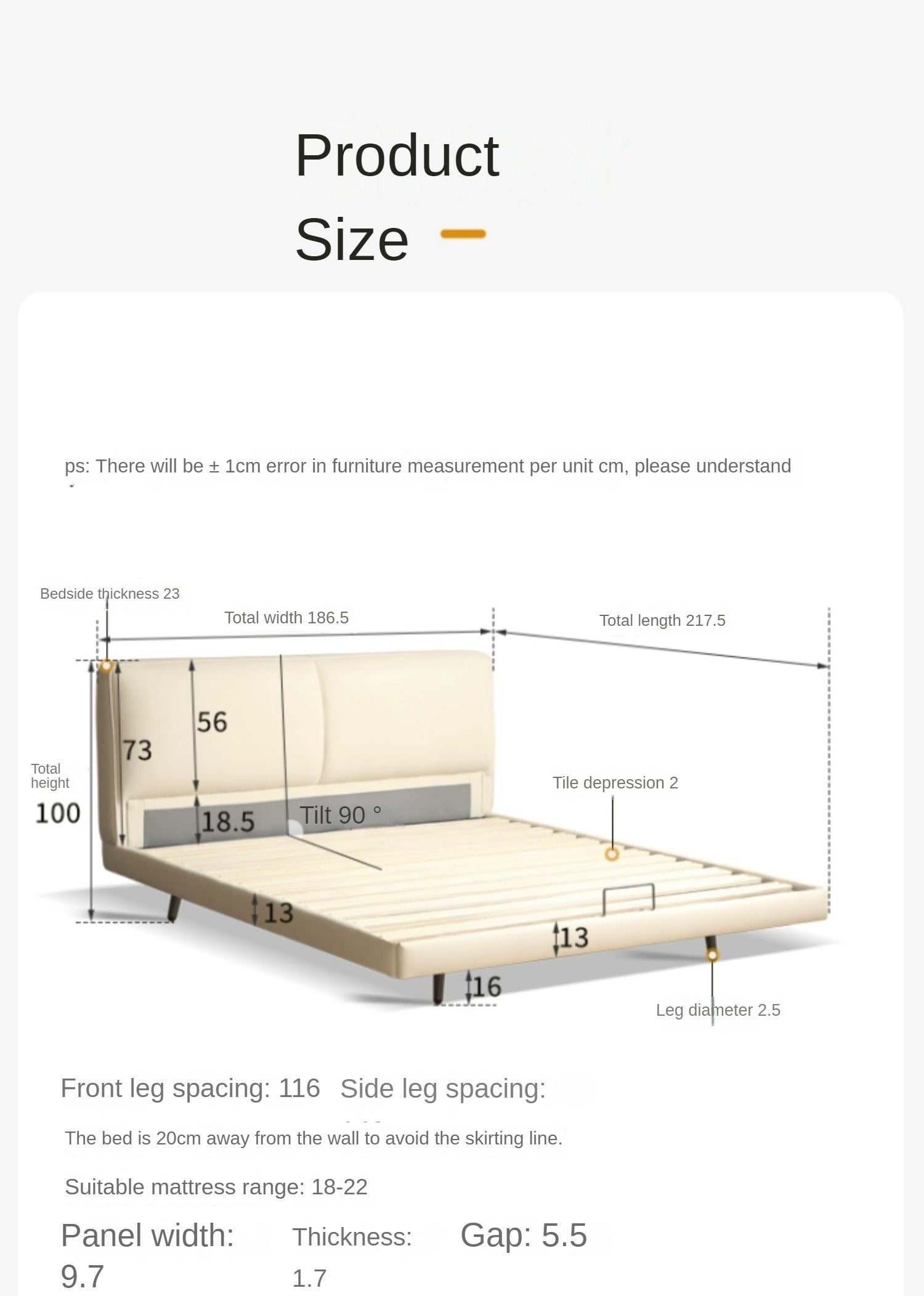 Organic Leather Suspended Bed Frame in Cream - Handcrafted Artisan Design for Modern Bedrooms | Perfect for Master Suites, Guest Rooms & Luxury Apartments