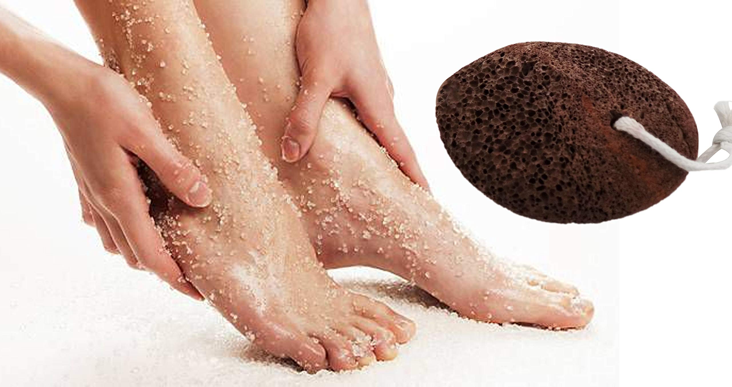 Kabello Foot Scrubber & Pumice Stone for Dead Skin Removal - Exfoliating Foot File for Men & Women - Brown (Pack of 1) - Perfect for Pedicures, Callus Removal & Soft Feet Care at Home