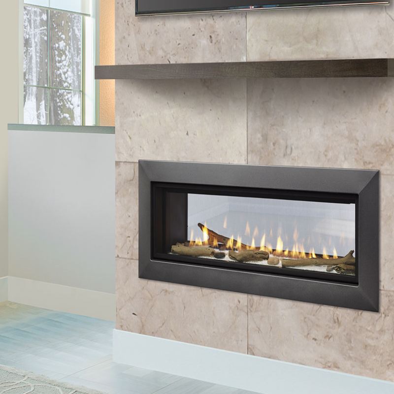 Majestic Echelon II 36-Inch See-Through Linear Direct Vent Gas Fireplace - ECHEL36ST | Modern Home Heating Solution for Living Rooms & Patios